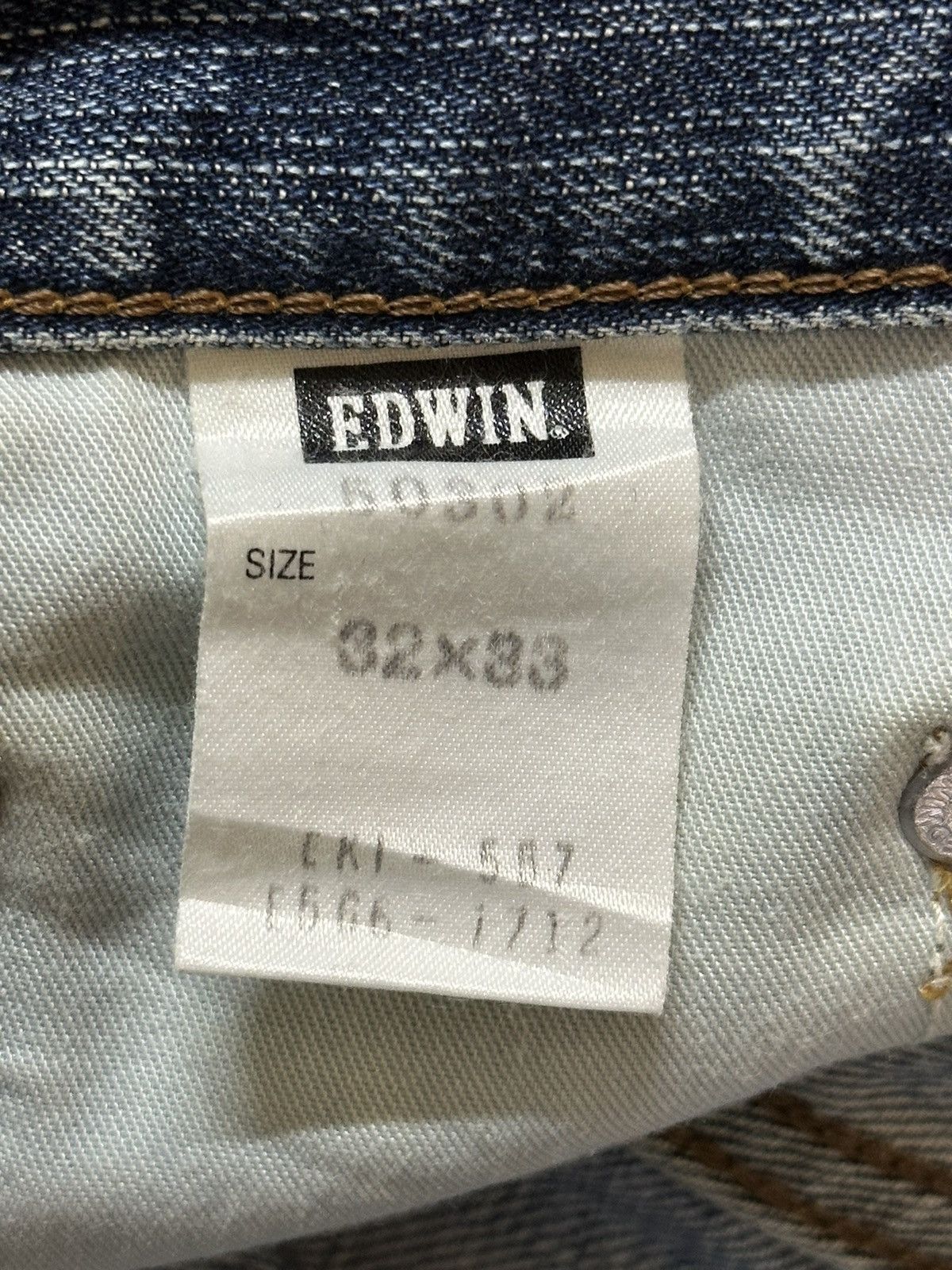 Edwin Vintage Edwin 503zz Faded Blue Wash Distress Loose Jeans Size US 32 / EU 48 - 9 Thumbnail