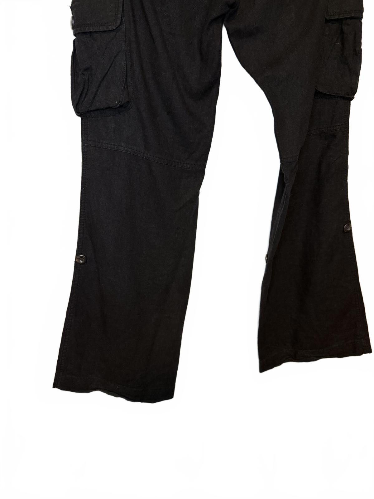 Designer Y2K Soft Grunge Black linen cargo pants women’s size 6. Size 28" / US 6 / IT 42 - 6 Thumbnail