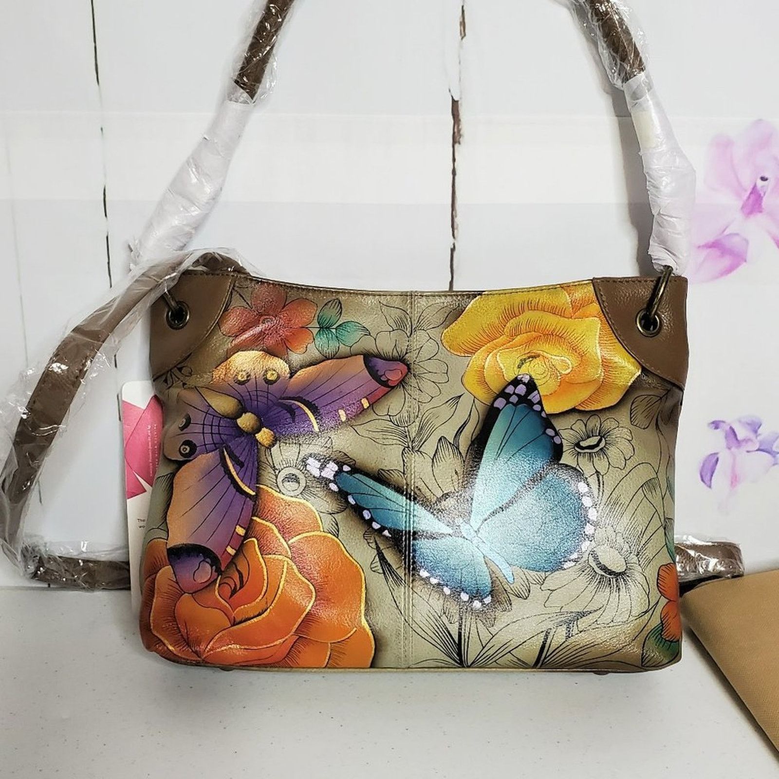 Other Anuschka Anna Butterfly Paradise Leather Crossbody Bag Size ONE SIZE - 4 Thumbnail