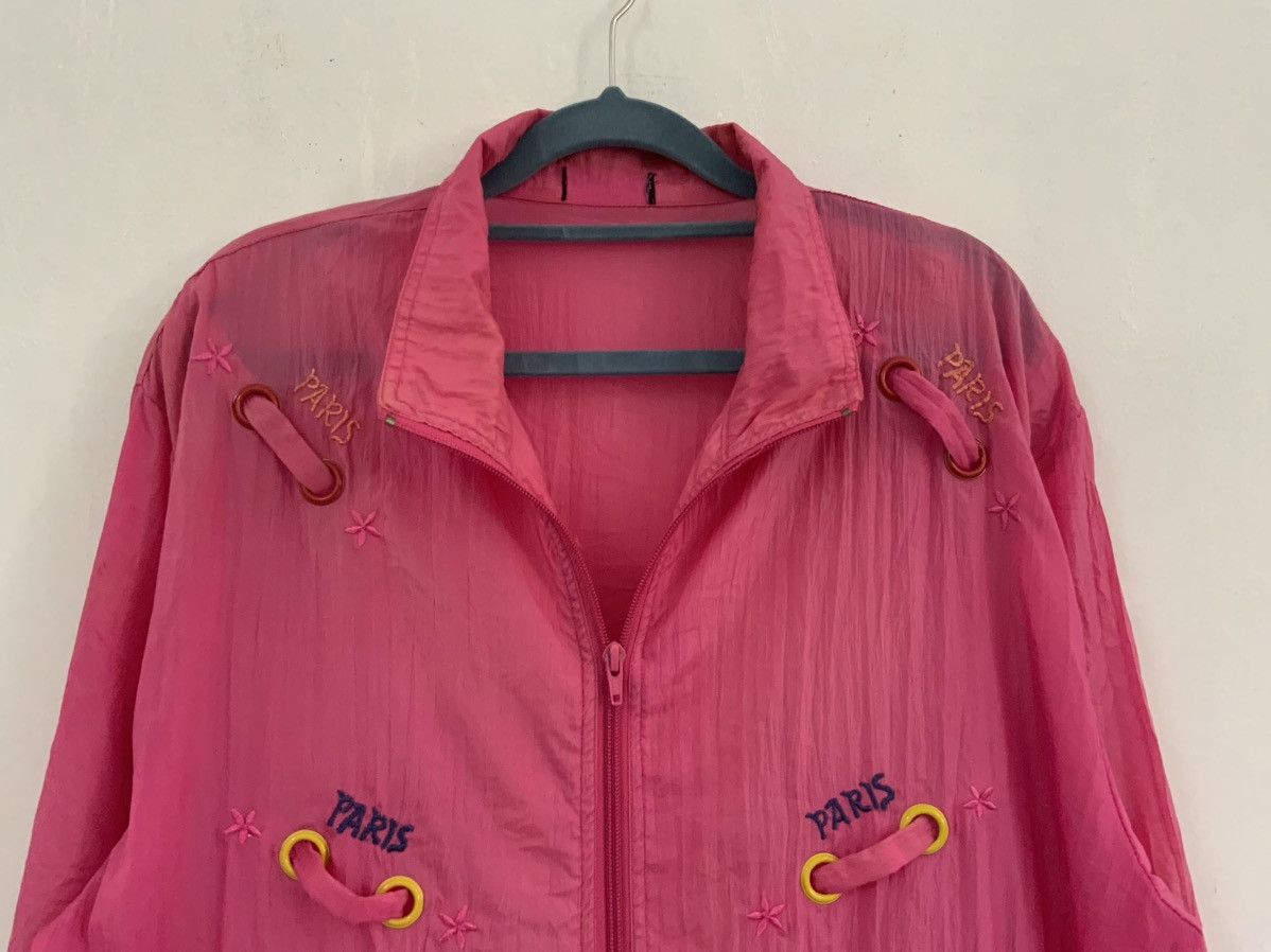 Japanese Brand Vintage Paris Pink Nylon Embroidery Jacket Size US L / EU 52-54 / 3 - 4 Thumbnail