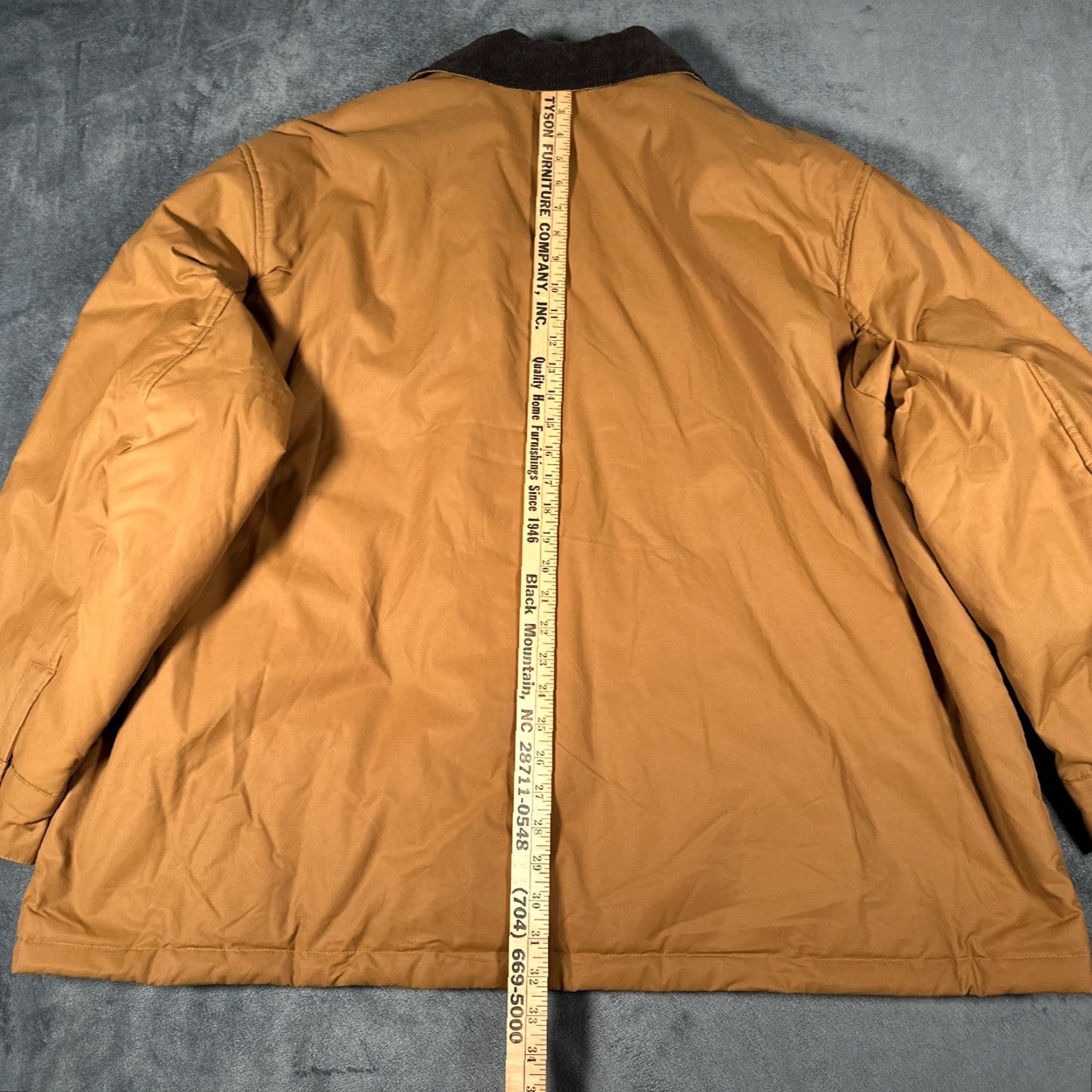 Lands' End VINTAGE Lands' End Chore Coat Jacket Mens 3XL Tan Brown Canvas Cotton Blend Insulated Lined Pockets Full Zip Zipper Button Size US XXL / EU 58 / 5 - 6 Thumbnail
