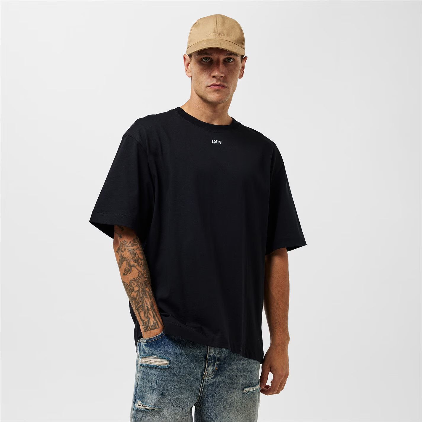Off-White o1g2r1mq0226 Arrow Skate T-Shirt In Black Size US L / EU 52-54 / 3 - 3 Thumbnail