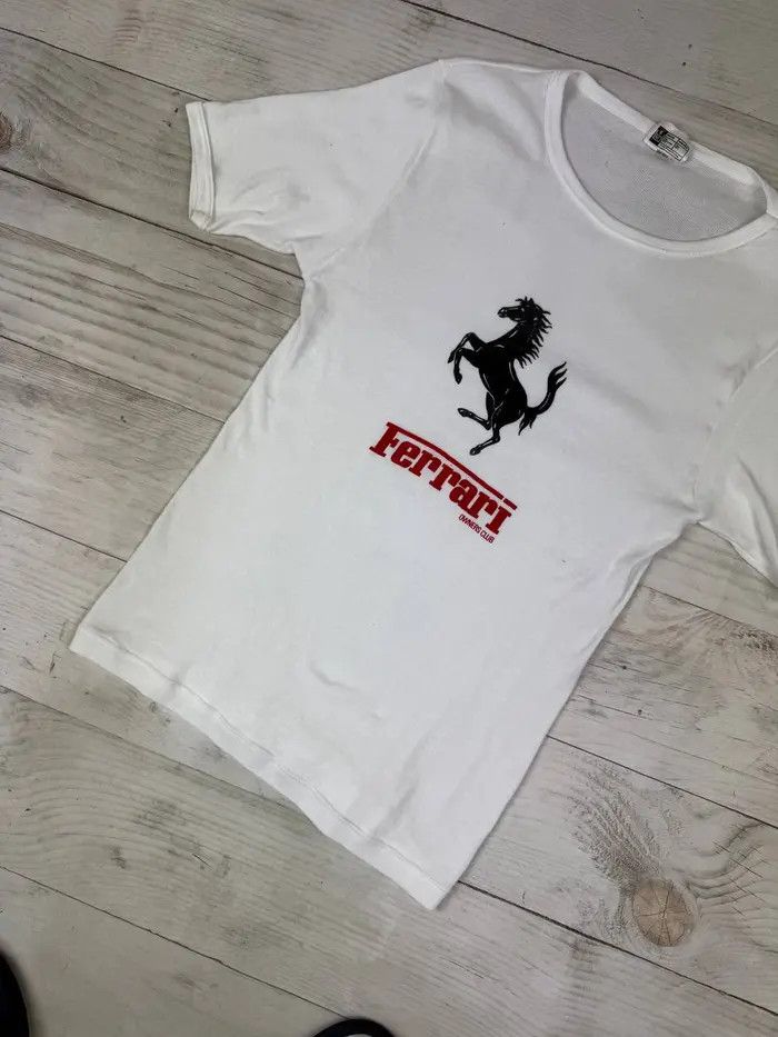 Ferrari Vintage Ferrari T-Shirt 80s F1 Racing Big Logo Size US L / EU 52-54 / 3 - 3 Thumbnail