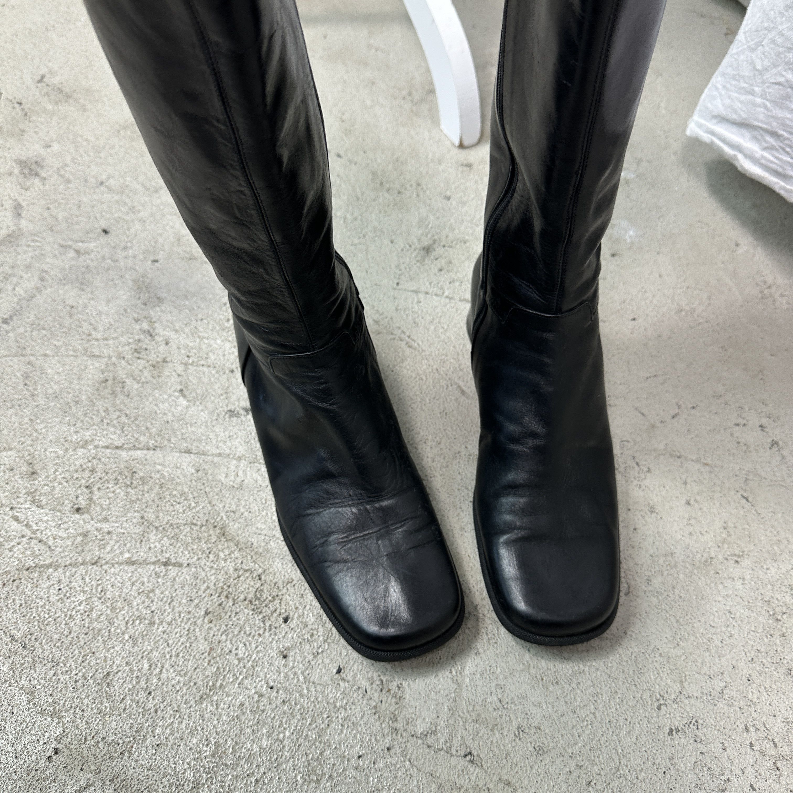 Vintage Vintage Avant Garde Leather Biker Pointy Boots Y2K Size US 8 / IT 38 - 8 Thumbnail