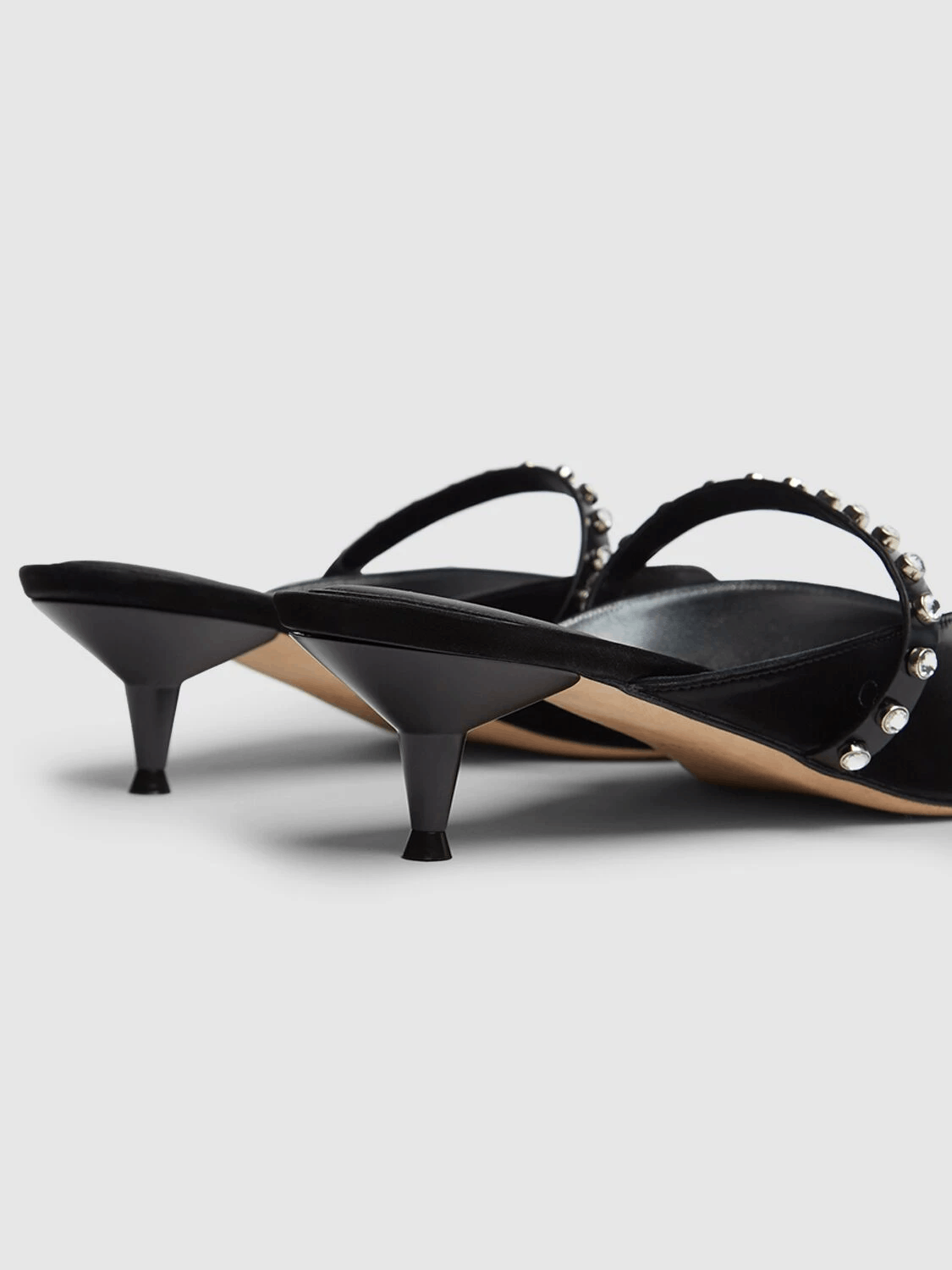 Alexander McQueen ALEXANDER MCQUEEN $1090 Black Leather Mules New & Authentic Size US 11 / IT 41 - 3 Thumbnail