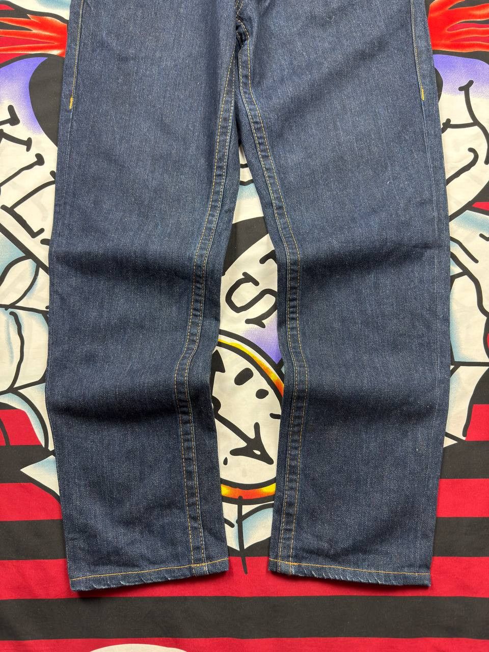 True Religion Vintage True Religion Denim Straight Jeans Leather Flap Size US 34 / EU 50 - 8 Thumbnail