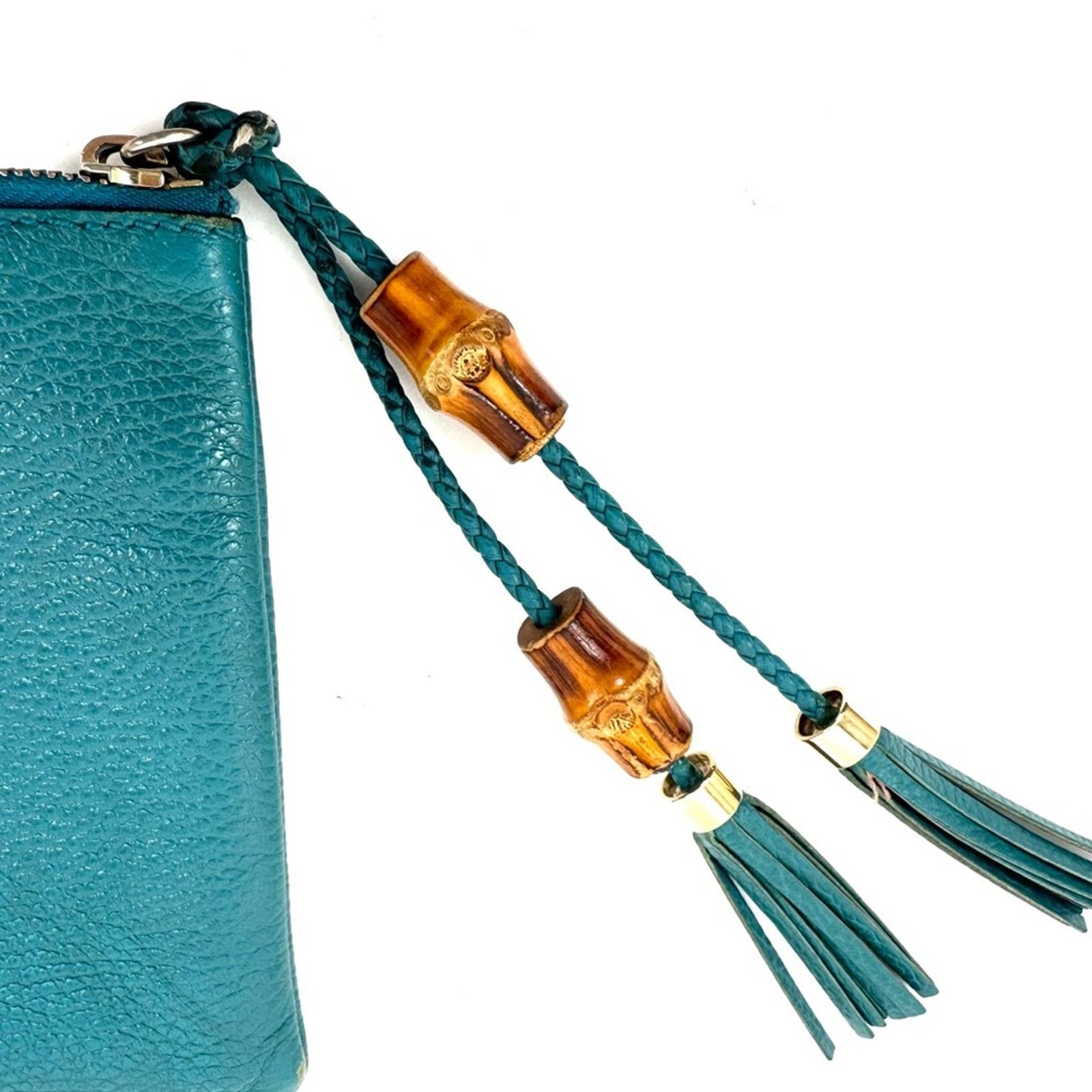 Gucci Women’s Gucci teal second bag pouch with bamboo tassels Size ONE SIZE - 6 Thumbnail