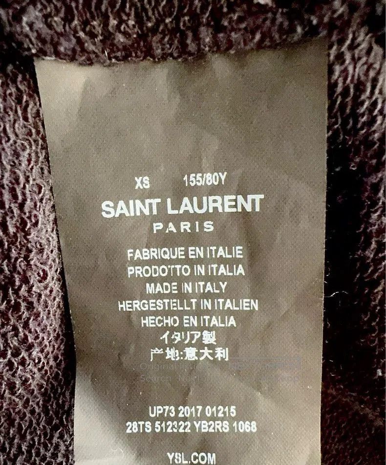 Yves Saint Laurent YSL Black Gray Sequin Embellished Sweatshirt Size US XS / EU 42 / 0 - 5 Thumbnail