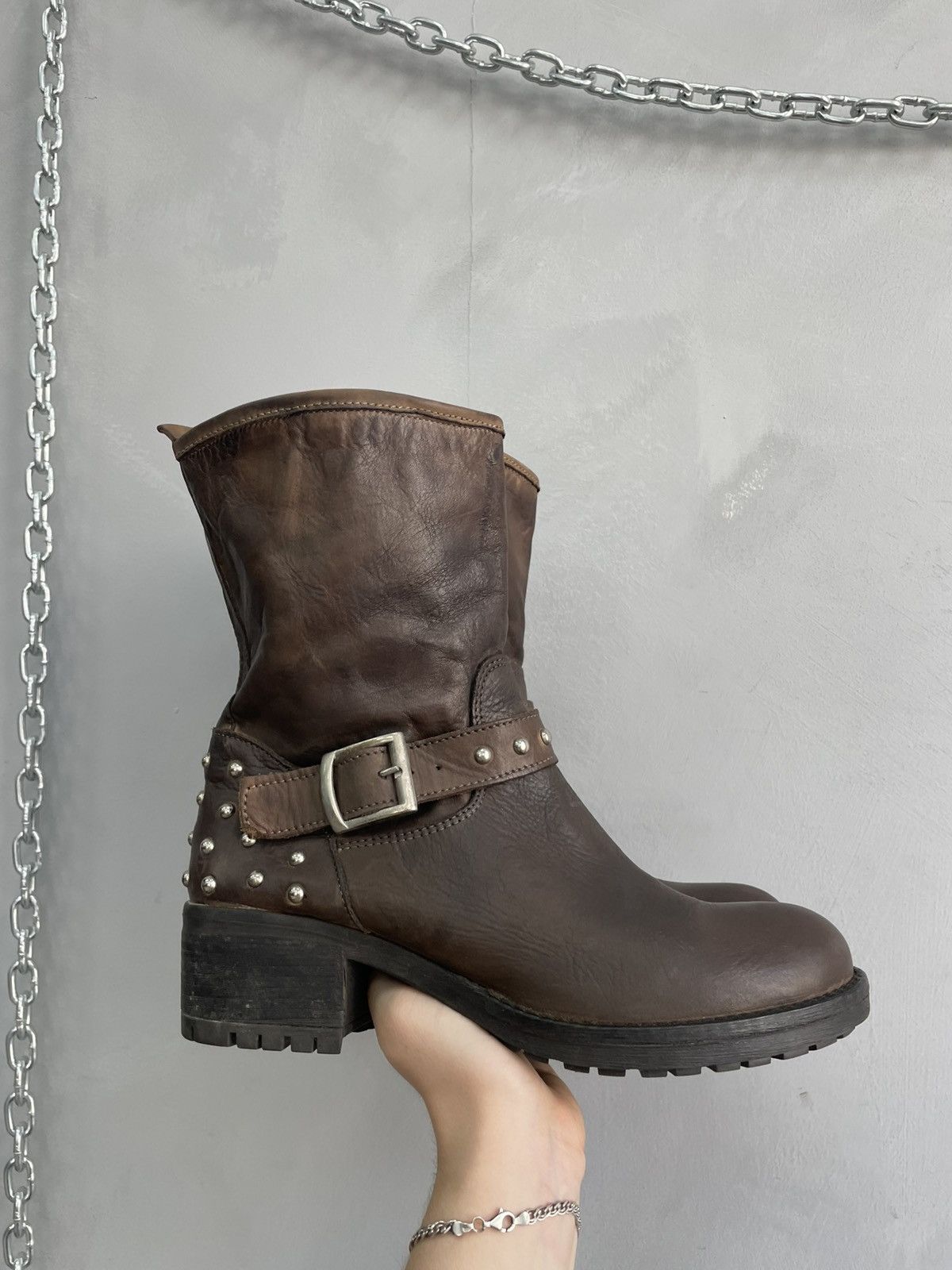 Hedi Slimane Hedi slimane style leather platform boots avant garde Size US 7.5 / EU 40-41 - 5 Thumbnail