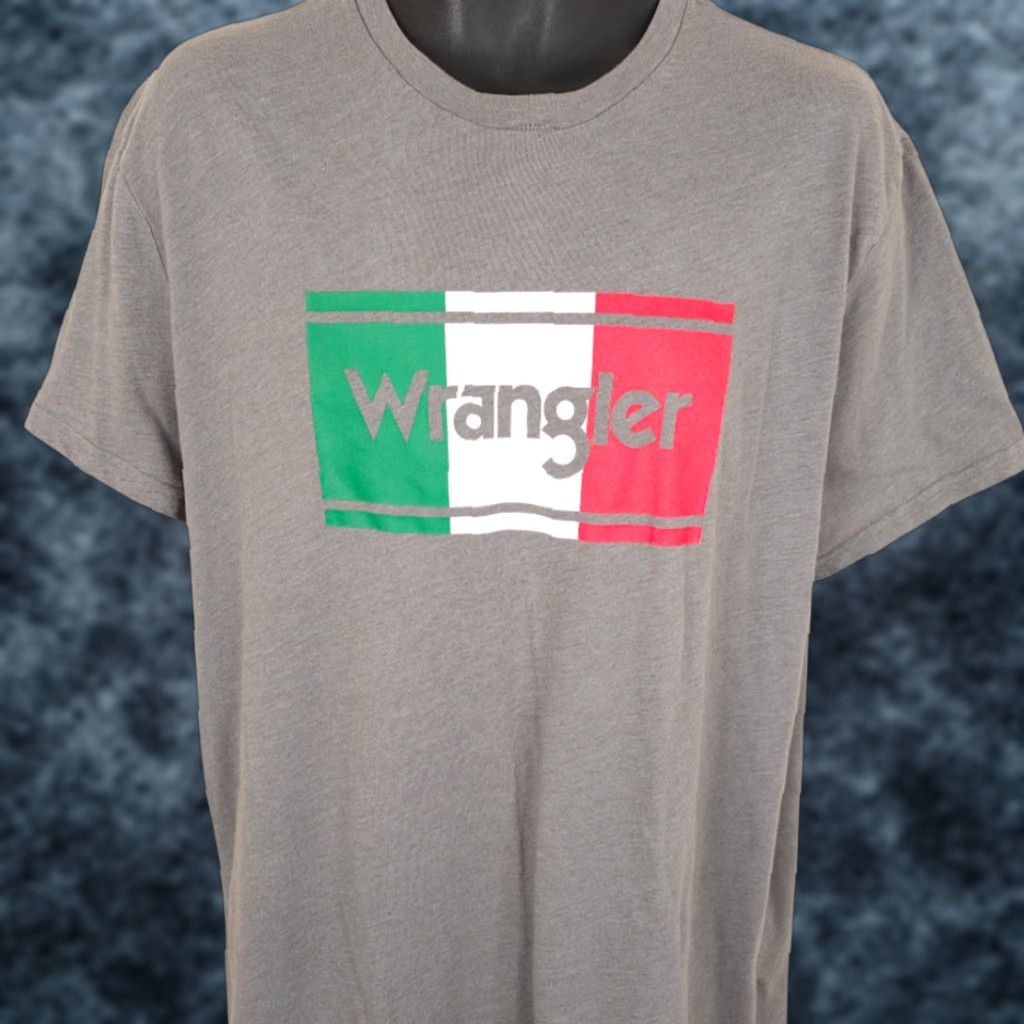 Wrangler VINTAGE Wrangler T Shirt Mens XL Gray Mexican Flag Rodeo Cowboy Western Size US XL / EU 56 / 4 - 1 Thumbnail