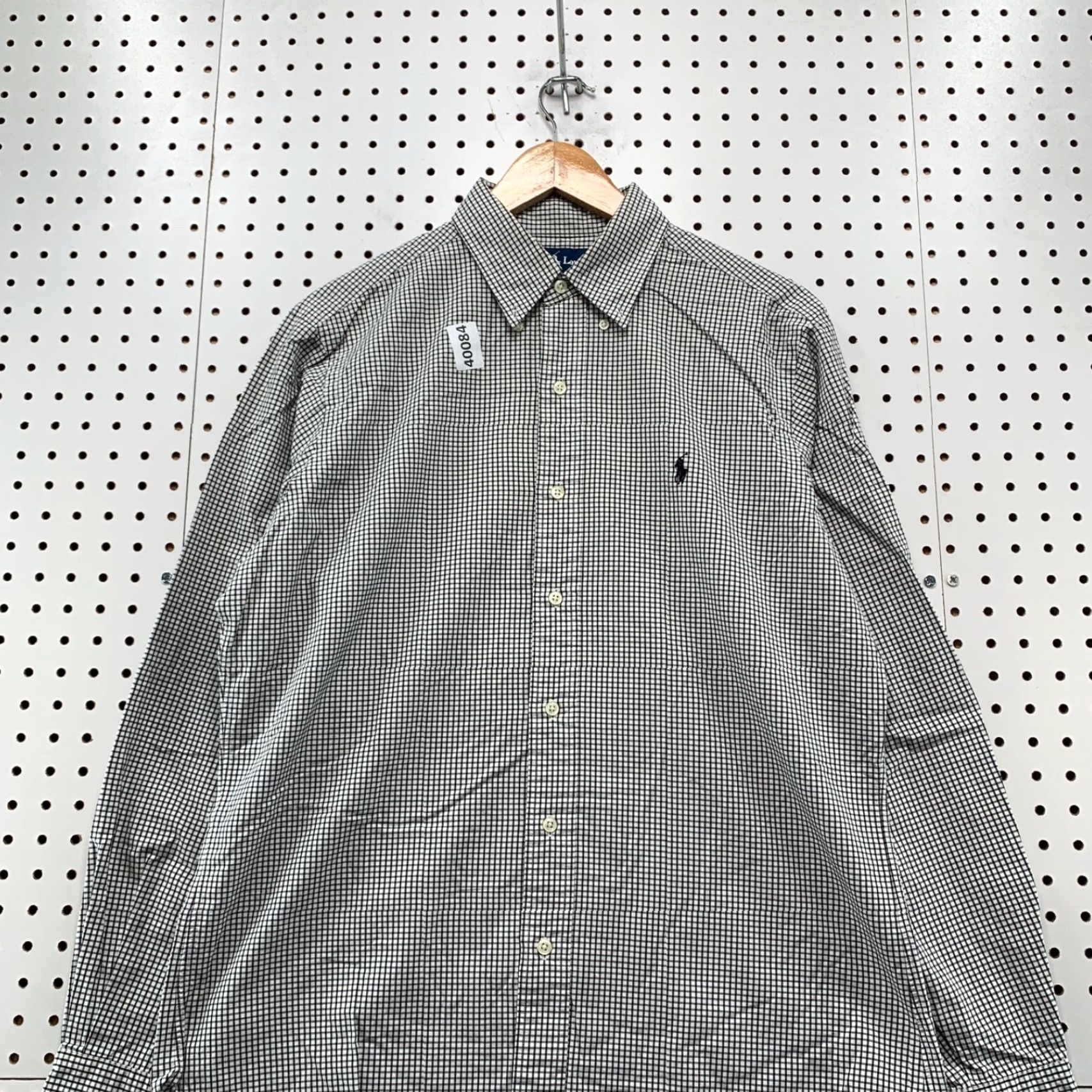 Polo Ralph Lauren VINTAGE Polo Ralph Lauren Button Down Shirt Mens Large Gray Check Long Sleeve Collared 90s Size US L / EU 52-54 / 3 - 2 Thumbnail