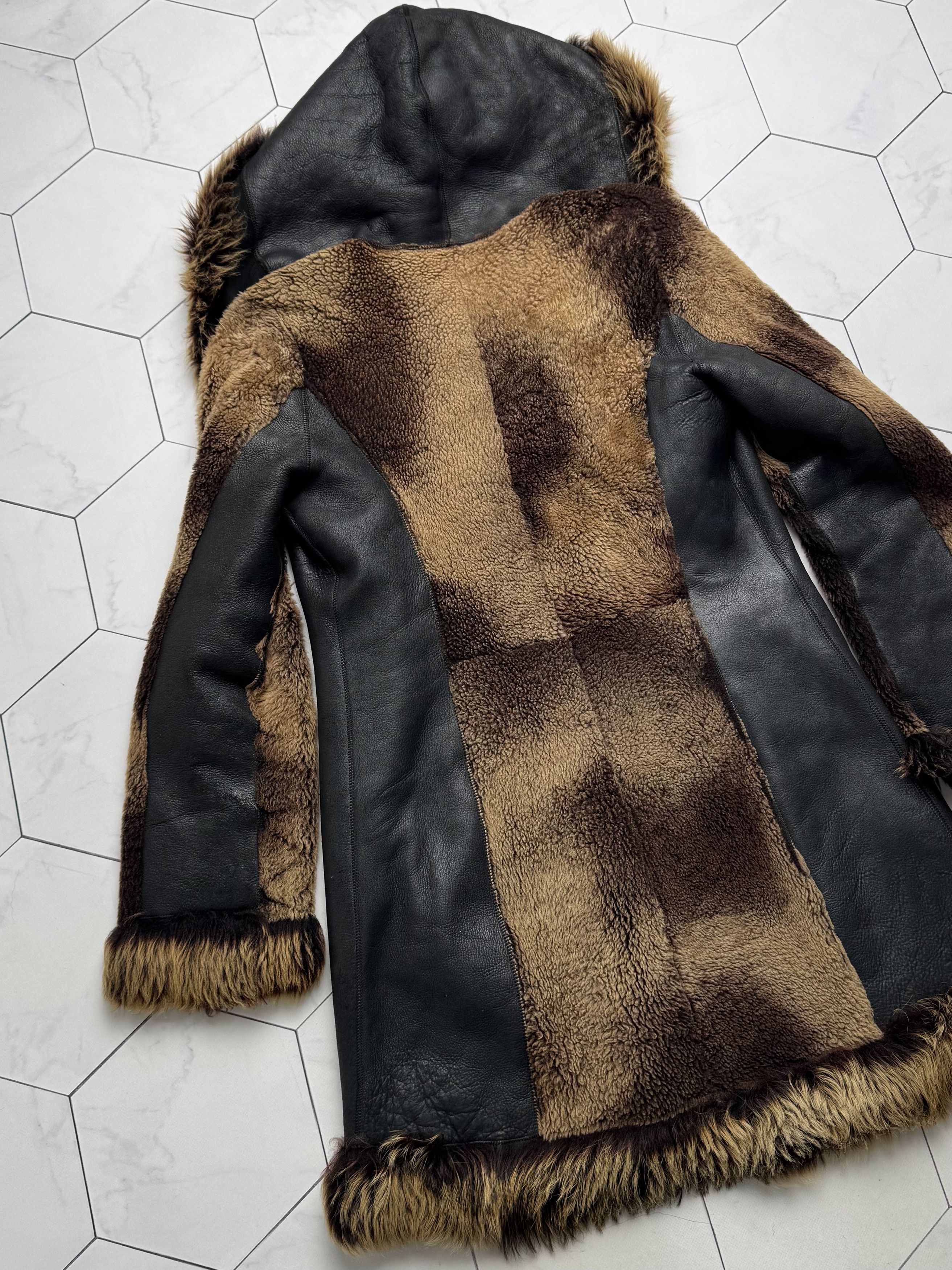Vintage Vintage Real Sheepskin Hooded Coat (B550)E2D15 Size M / US 6-8 / IT 42-44 - 15 Thumbnail