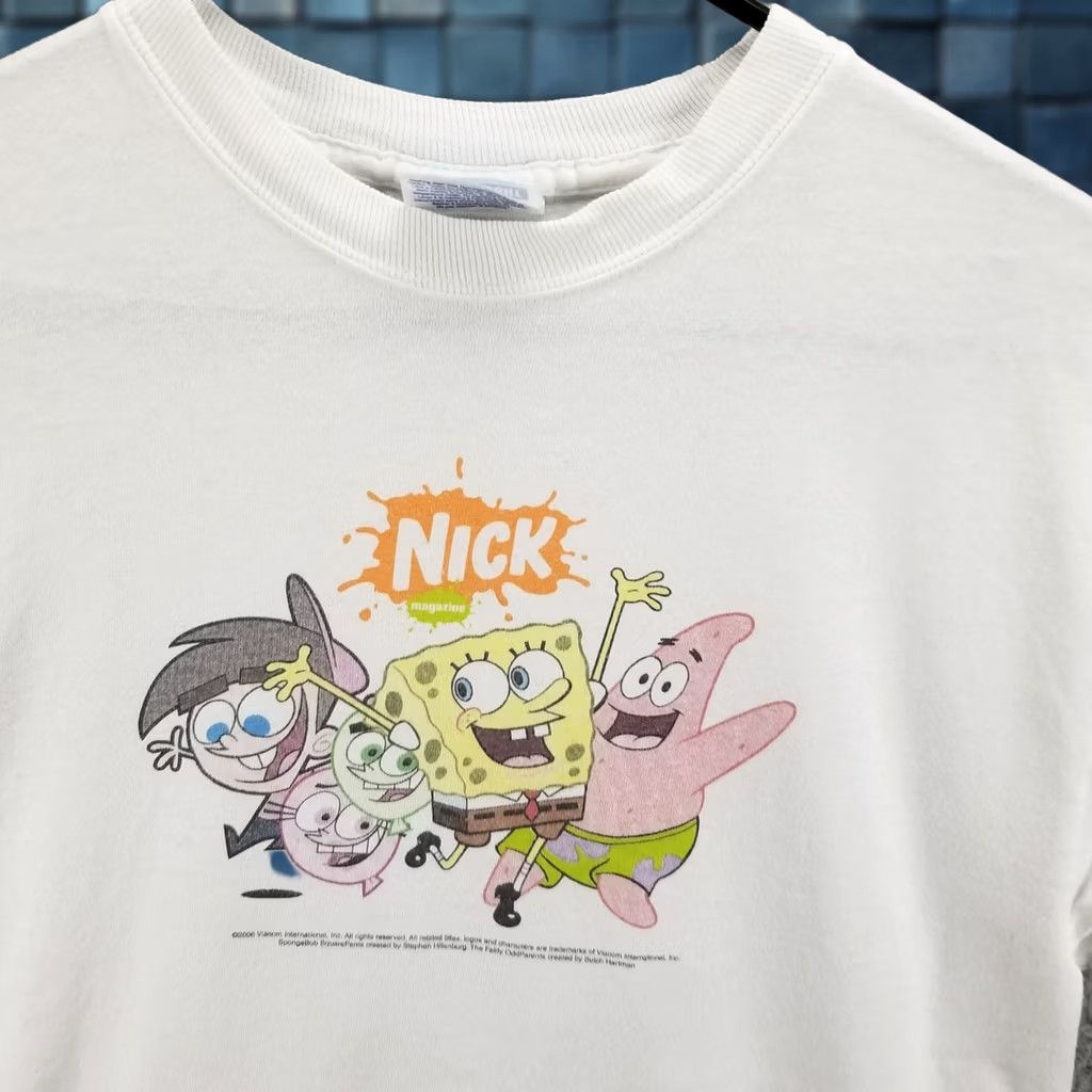Nickelodeon Nickelodeon SpongeBob SquarePants Shirt Small White Adult Small T-Shirt Cartoon TV Mens 2006 Size US S / EU 44-46 / 1 - 1 Thumbnail