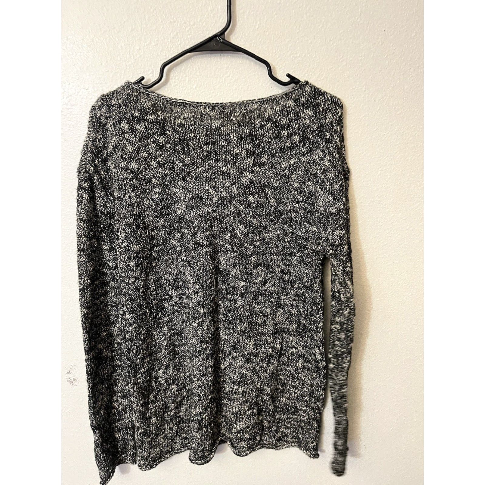 J.Crew J. Crew Womens Size Large Gray Black Marled Crewneck Pullover Sweater Boat Size L / US 10 / IT 46 - 3 Thumbnail