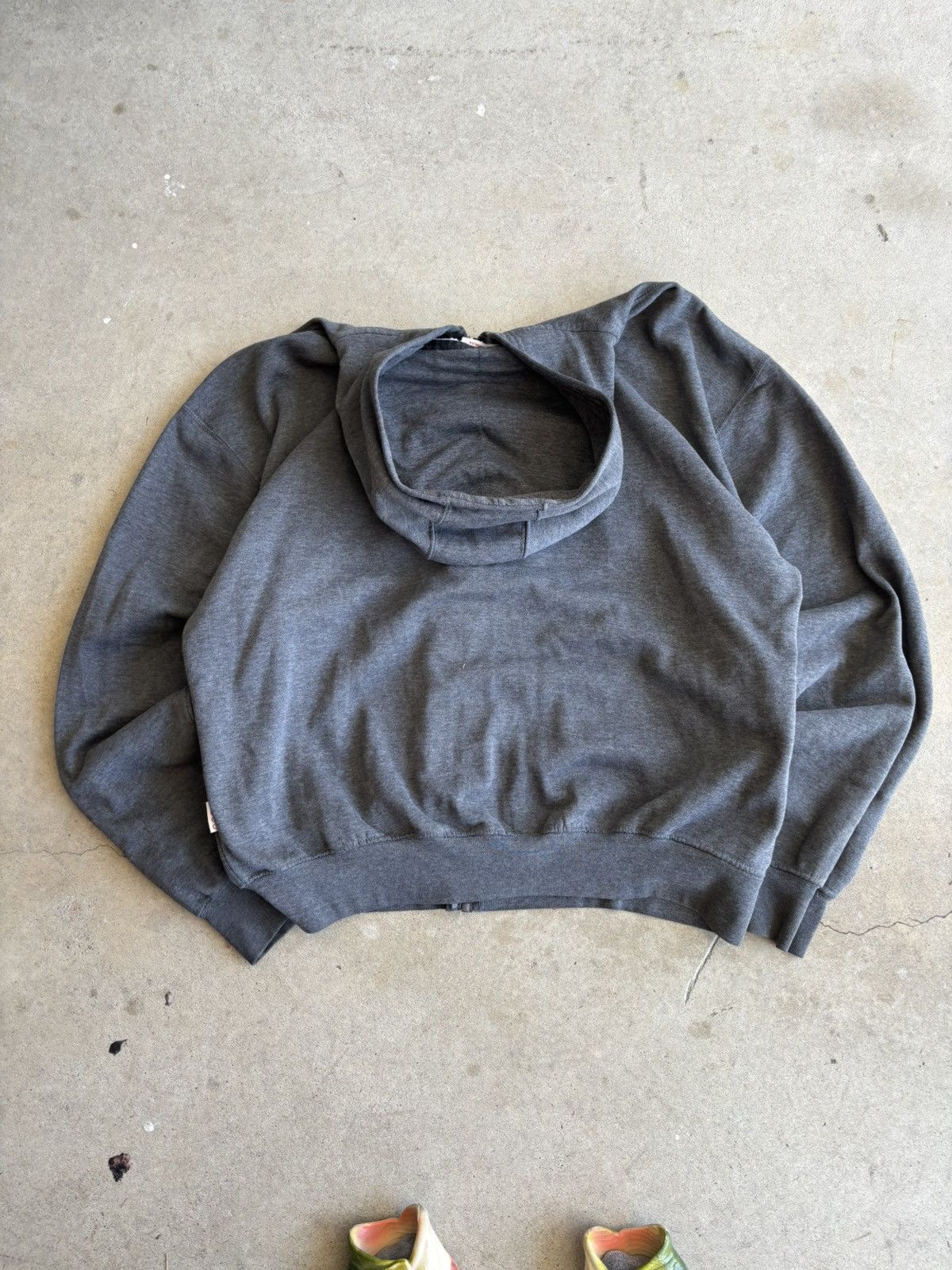 Vacation × Vintage Crazy 90s San Francisco Spellout Heather Grey Faded Hoodie Size US XL / EU 56 / 4 - 2 Thumbnail