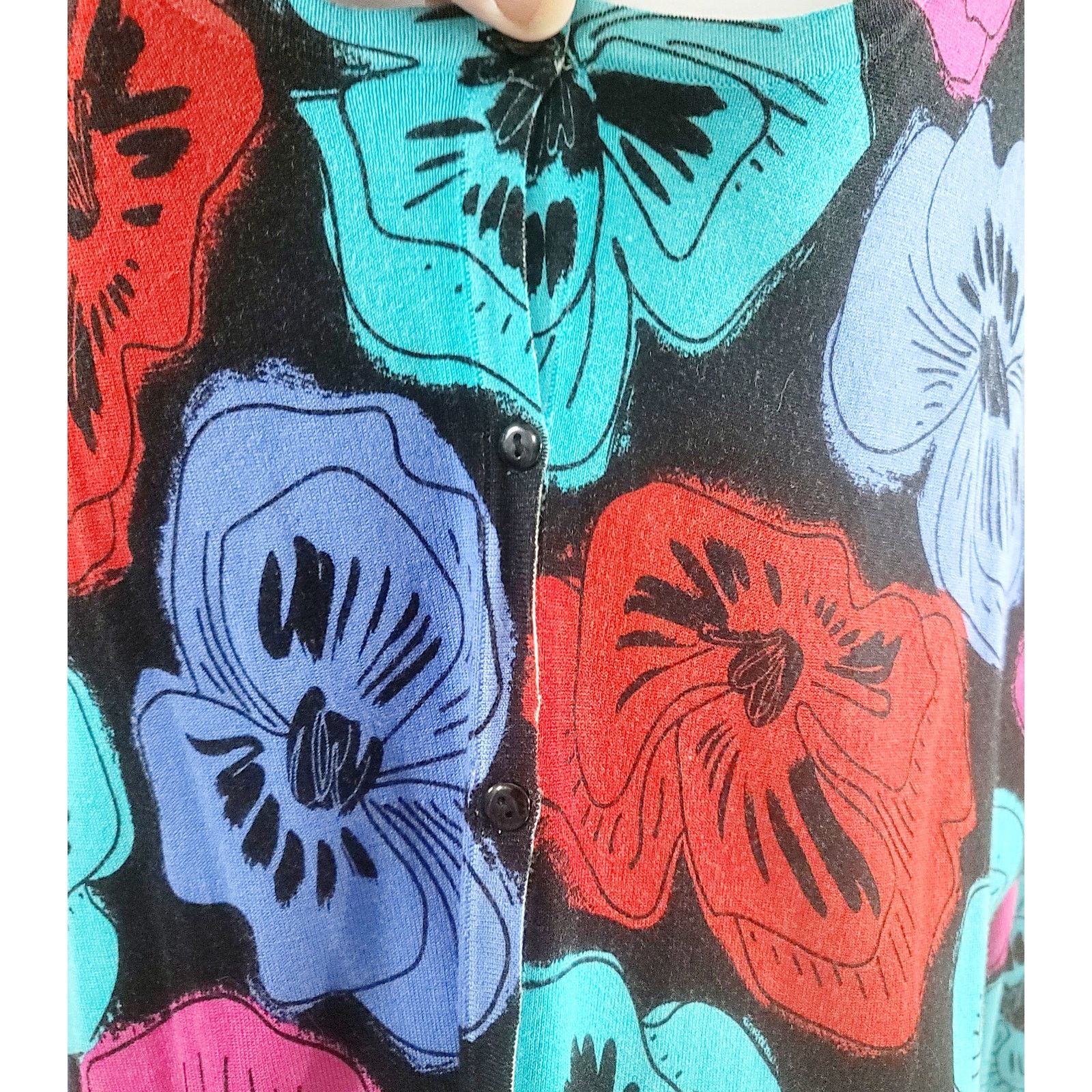 Other Forgotten Woman Multicolor Floral Cardigan Sweater 2X Plus Size XXL / US 16-18 / IT 52-54 - 2 Thumbnail
