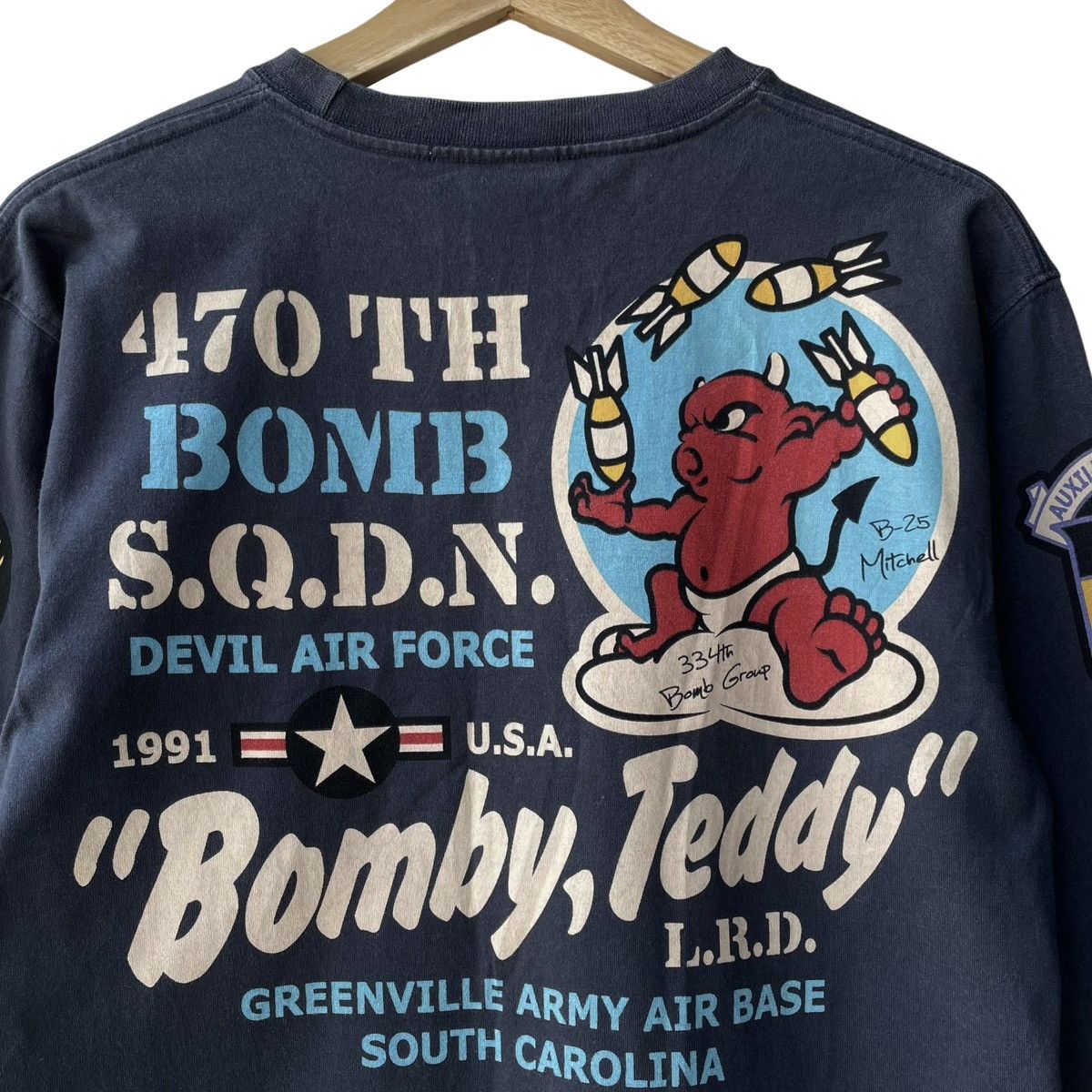 Tedman Tedman Company Japan Lucky Devil USAF Long Sleeve Tee Size US L / EU 52-54 / 3 - 4 Thumbnail