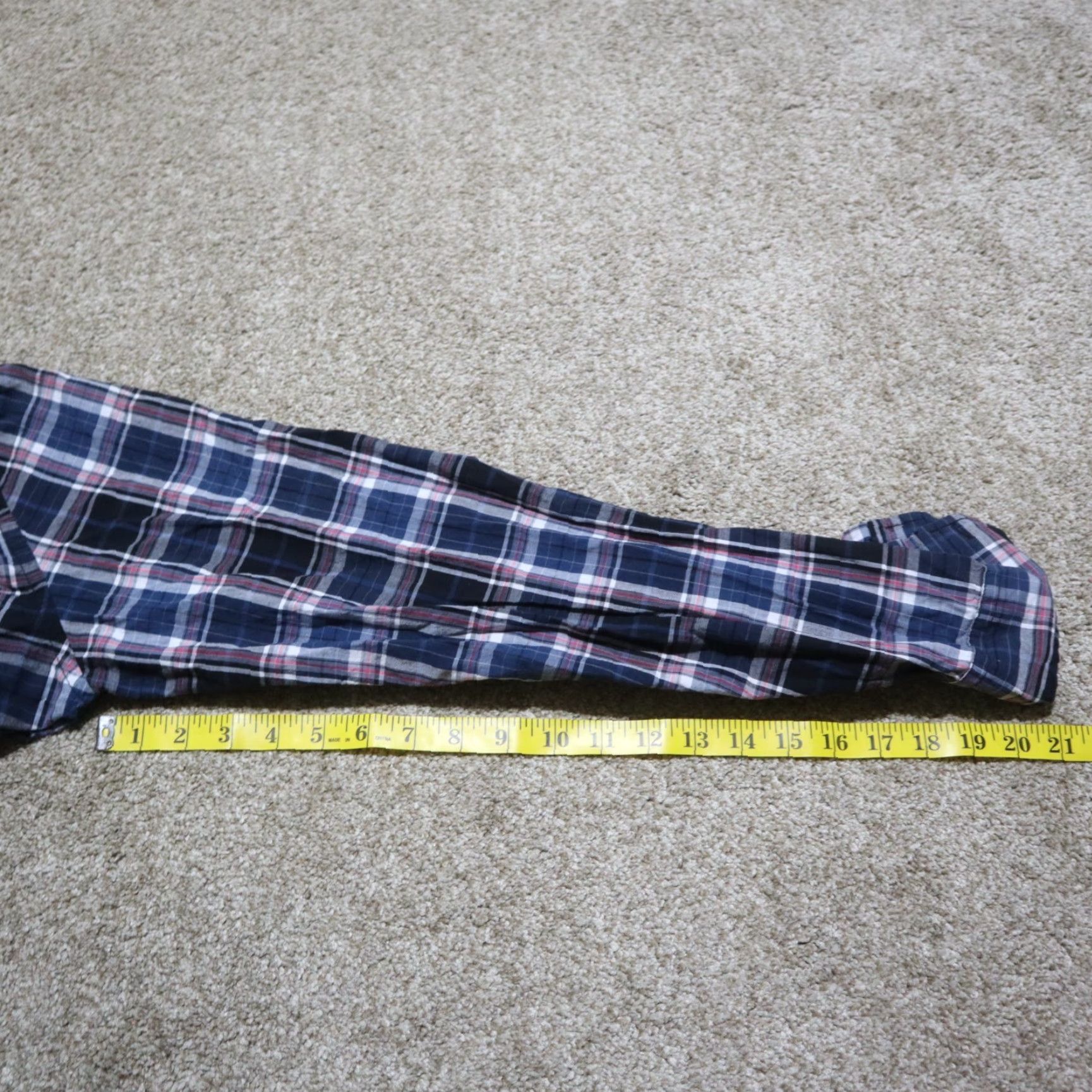 Vintage Aéropostale Shirt Adult L Blue Plaid Button-Down Short Sleeve 100% Cotton Pocket Mens Size US L / EU 52-54 / 3 - 7 Thumbnail