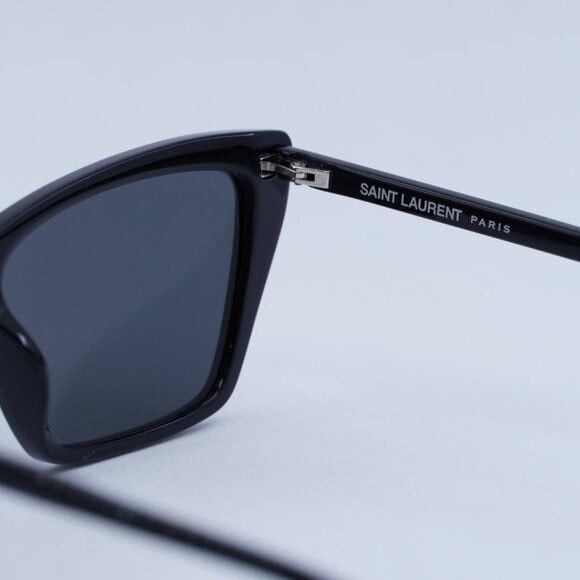 Saint Laurent Paris New Saint Laurent SL737 MICA THIN 001 Sunglasses - Black Size ONE SIZE - 8 Thumbnail
