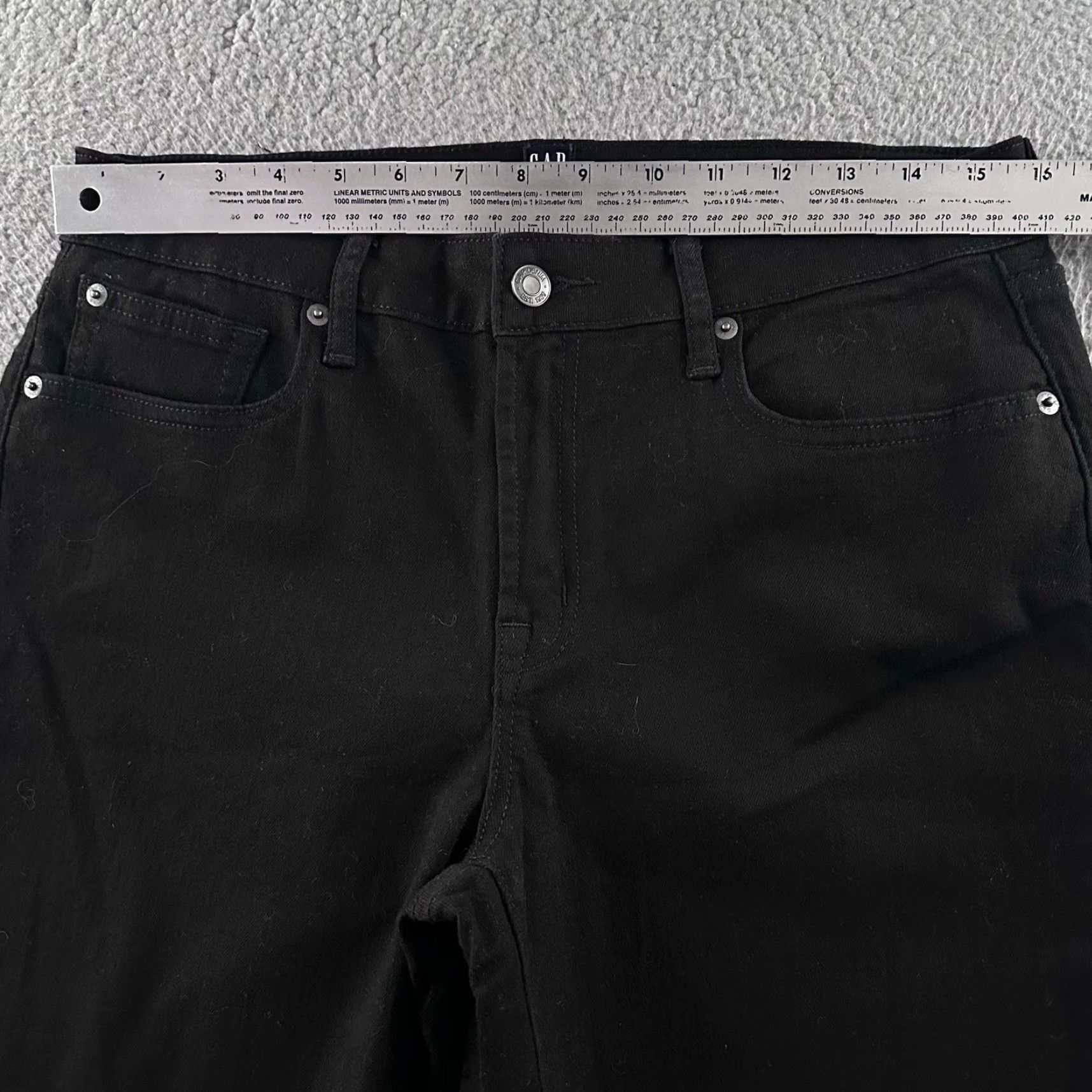 Gap Gap Jeans Black Size 31 Skinny Mid Rise Womens True Stretch Denim Cotton Blend Regular Inseam 28in Size 24" / US 00 / IT 34 - 4 Thumbnail