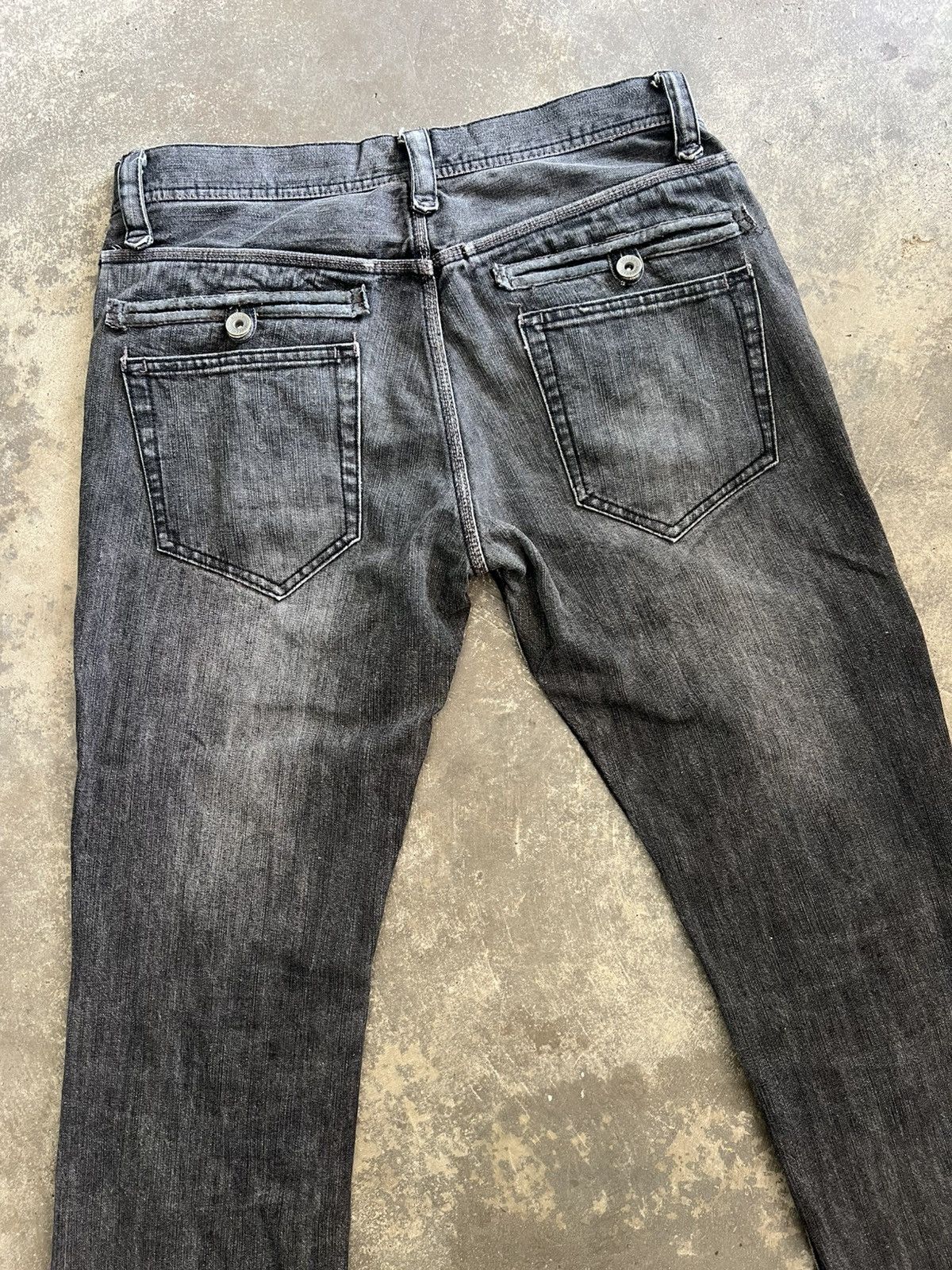 Nicole Club Vintage Nicole Club Hideaways Distressed Black Denim Size US 33 - 17 Thumbnail