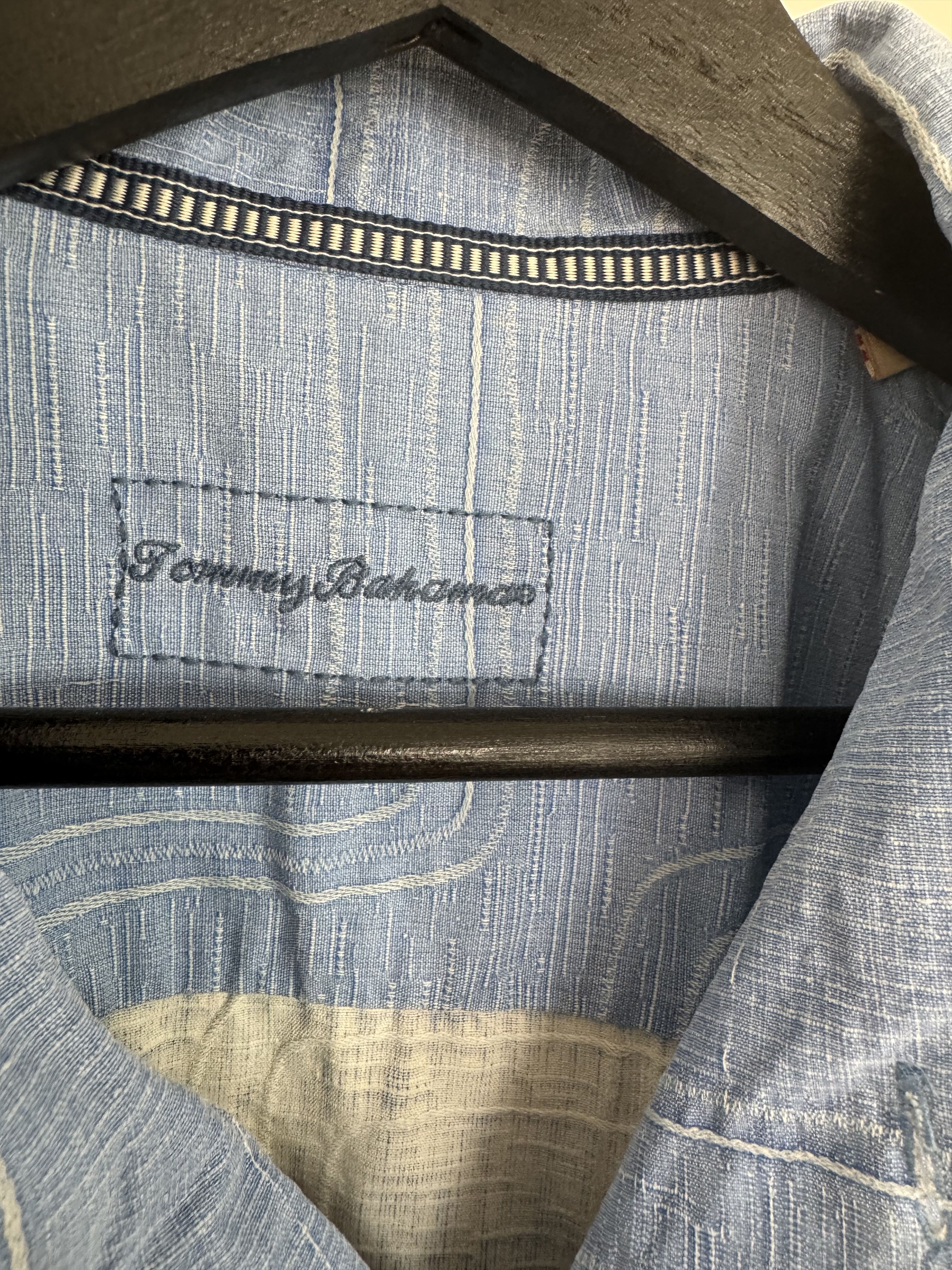 Tommy Bahama Silk Tommy Bahama steel blue geometric shirt L Size US L / EU 52-54 / 3 - 6 Thumbnail