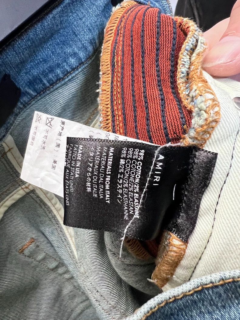 Amiri Amiri Blue Washed Distressed Denim Long Pants Size US 29 - 6 Thumbnail