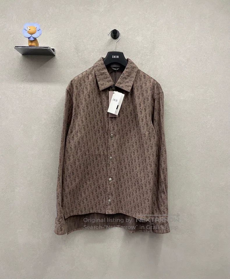 Dior Dior Logo full-print shirt-style brown jacket Size US S / EU 44-46 / 1 - 1 Thumbnail
