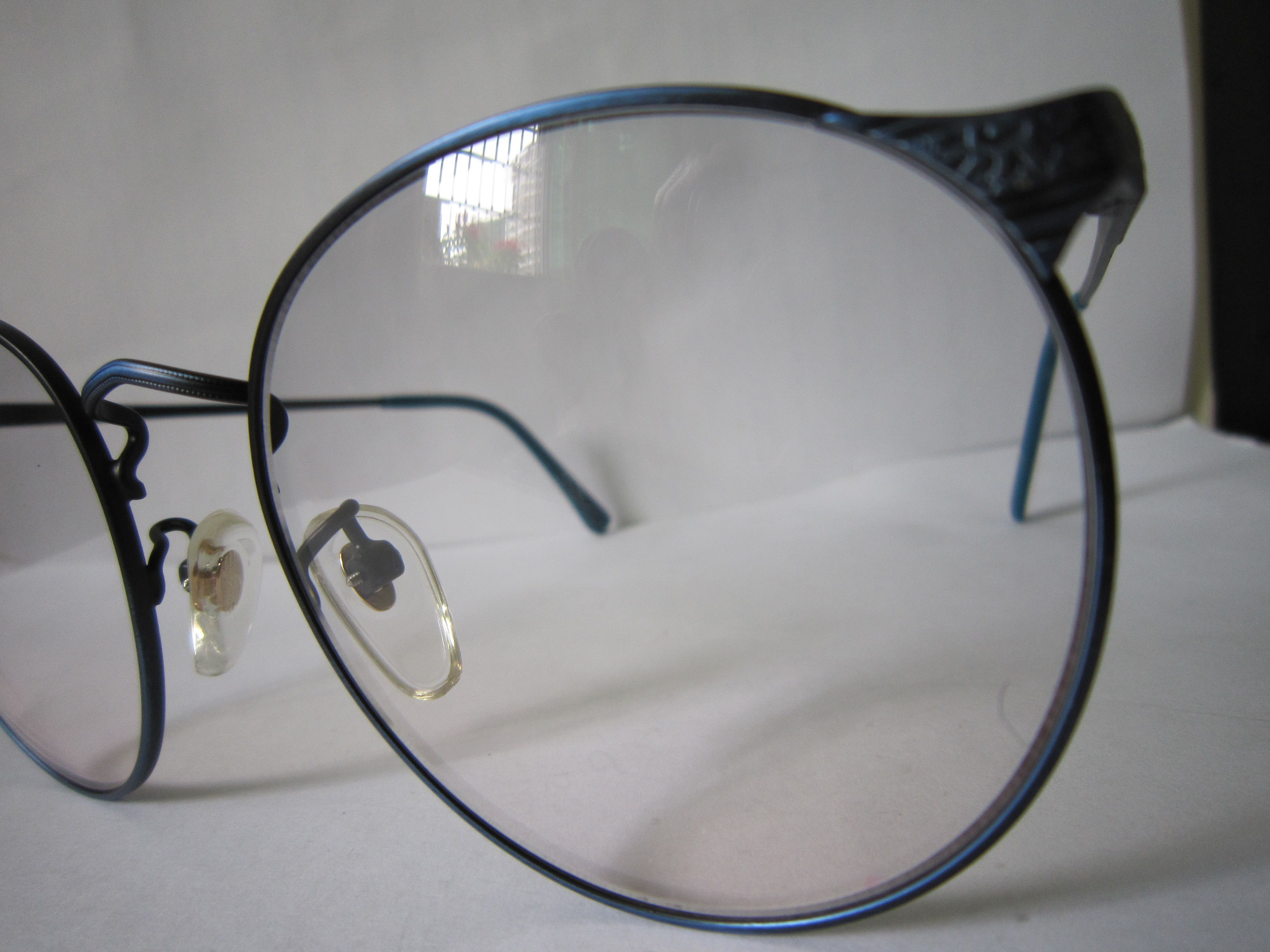 Vintage Vintage 80s TURA Bue Round Eyeglasses Frame Size ONE SIZE - 3 Thumbnail