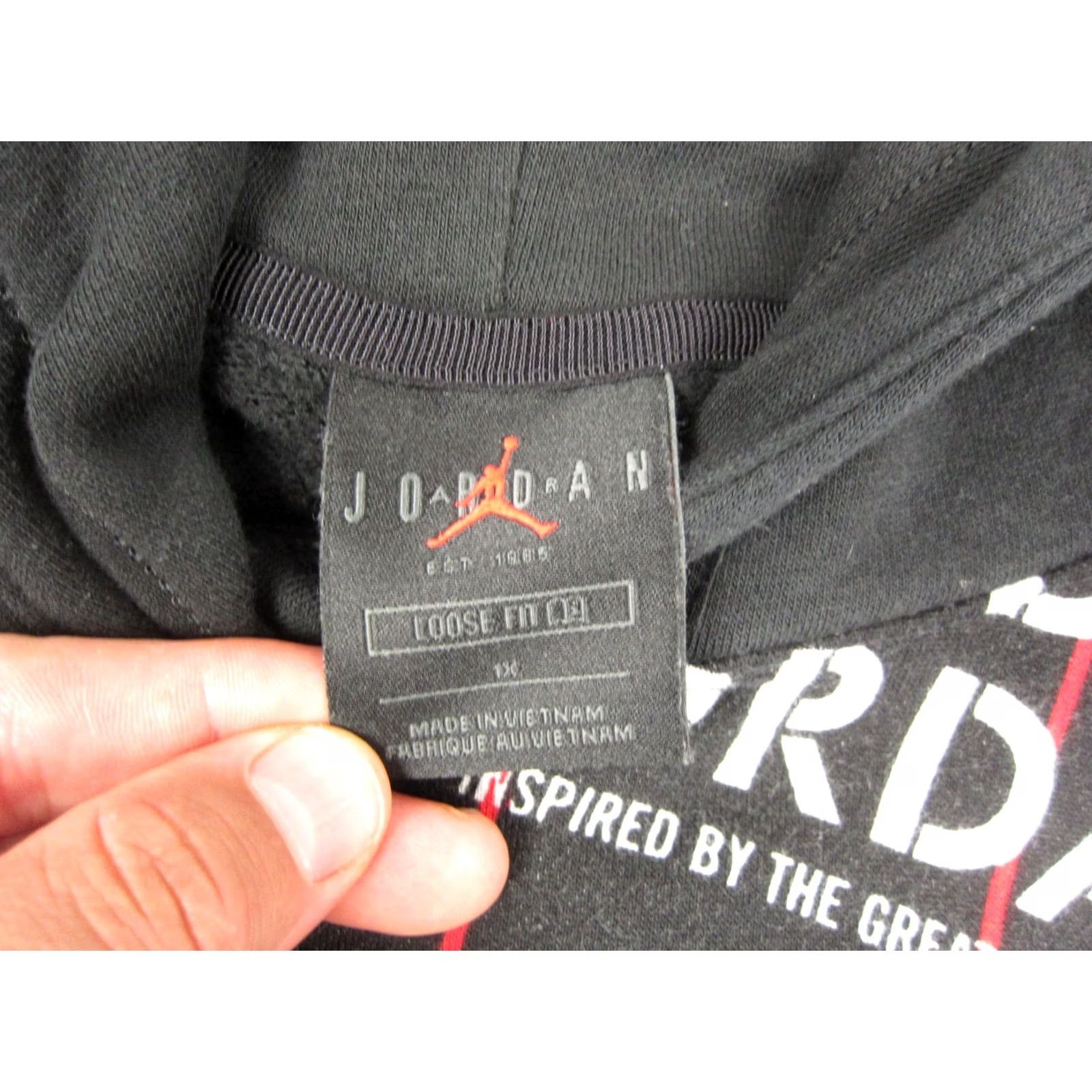 Nike Nike Hoodie Womens 1X Black Jordan Women Plus Red Core Essentials All Over Print Crop Size XL / US 12-14 / IT 48-50 - 4 Thumbnail
