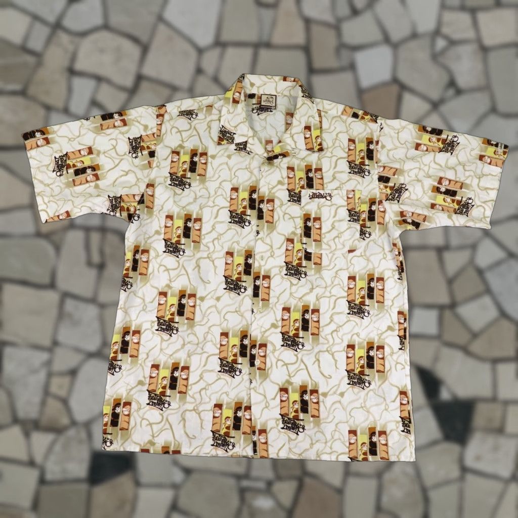 Southpole VINTAGE Southpole Shirt Mens XL White Beige Button Up Hip Hop Graffiti AOP 90s Size US XL / EU 56 / 4 - 1 Thumbnail
