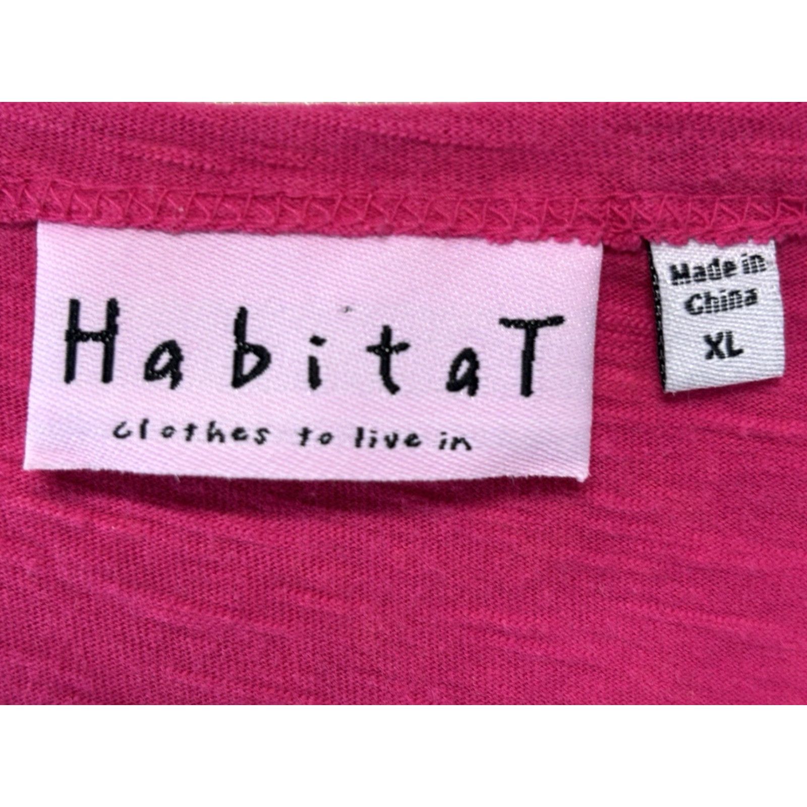 Habitat VINTAGE Habitat Casual Knit Top Shirt Women XL Pink Lagenlook Hi-Low Back Slit Side Slits 100% Cotton Womens Size XL / US 12-14 / IT 48-50 - 6 Thumbnail