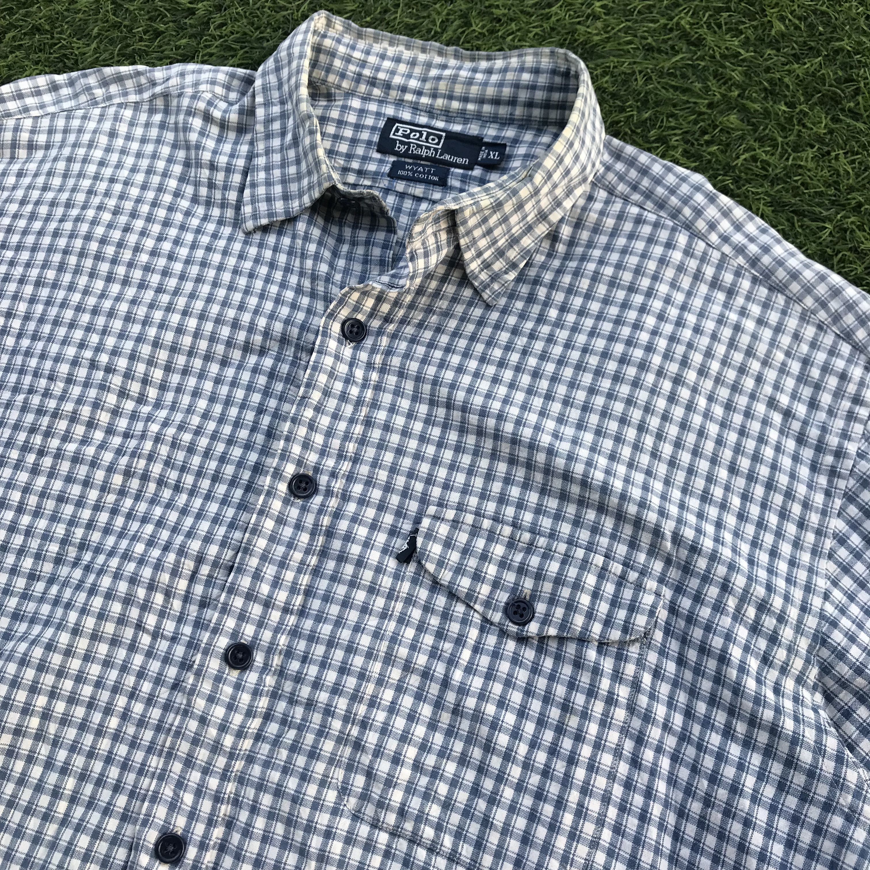 Polo Ralph Lauren × Vintage Vintage archive Polo ralph lauren Wyatt shirt checkered Size US XL / EU 56 / 4 - 7 Thumbnail