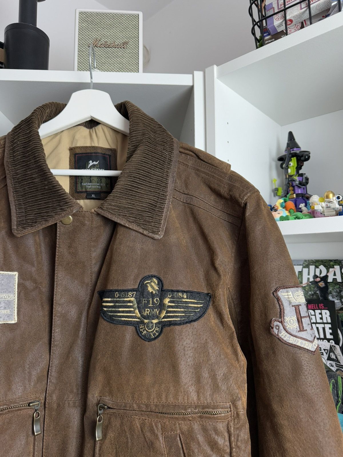 Schott Vintage boxy military pilot leather bomber jacket XL avirex Size US XL / EU 56 / 4 - 3 Thumbnail