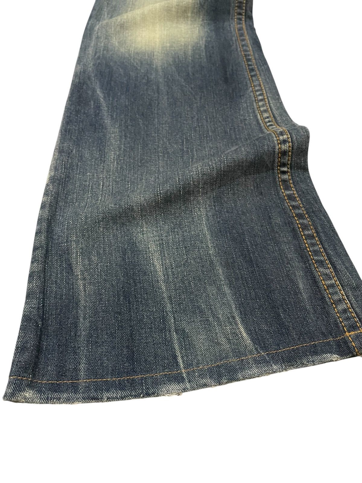 Hysteric Glamour × Japanese Brand LLC Japan Studded Mud Wash Embellished Flare Wide Leg Jeans Size US 29 - 9 Thumbnail