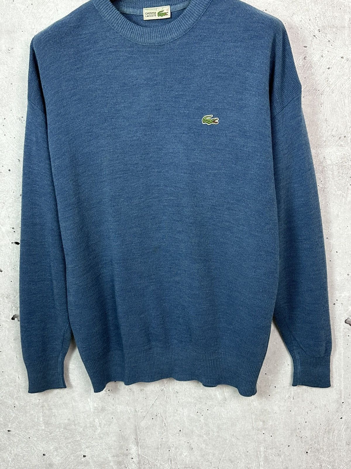 Lacoste × Vintage Lacoste Chemise Vintage Made in France Blue Knit Sweater Size US L / EU 52-54 / 3 - 4 Thumbnail