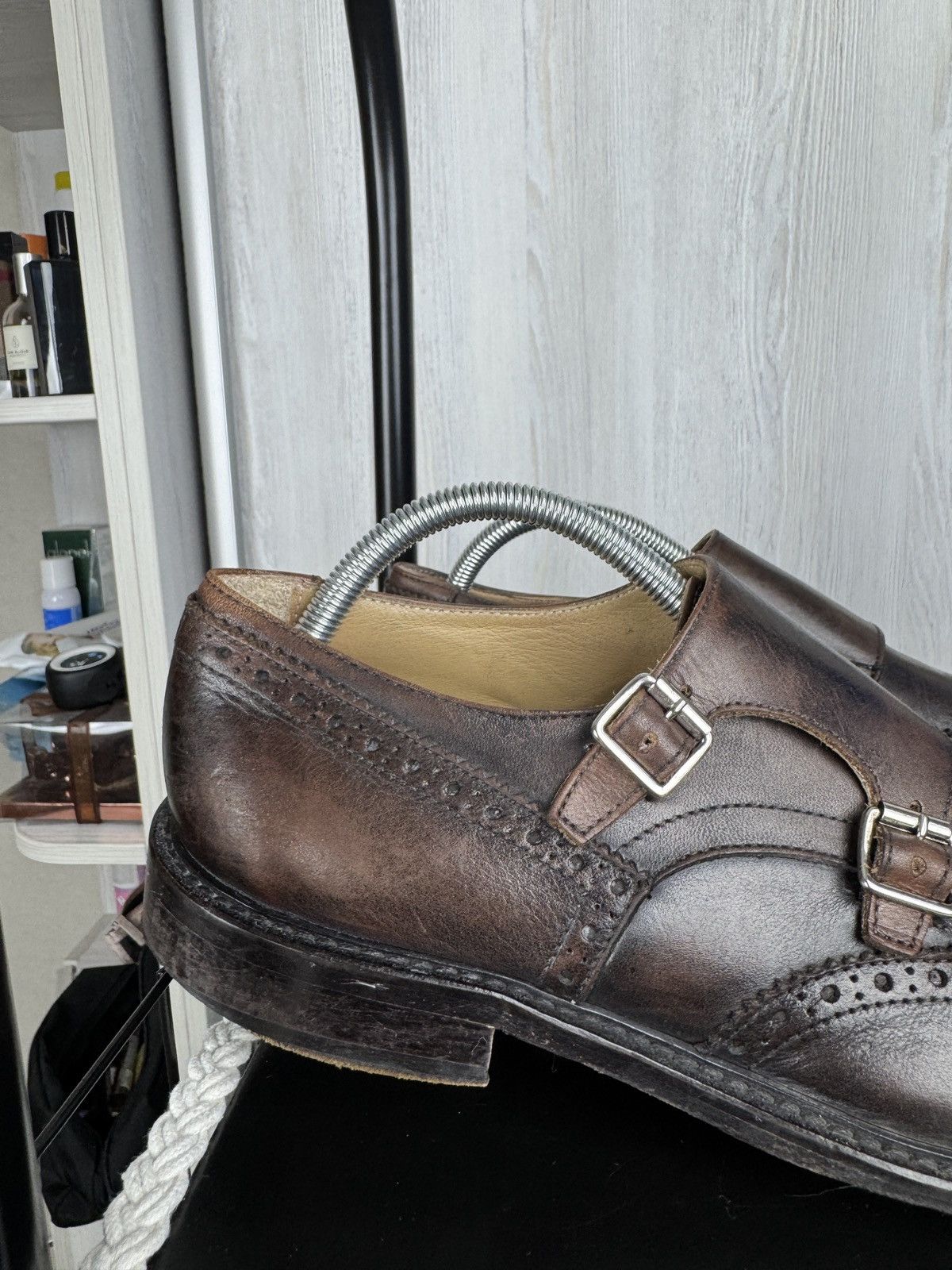 Jeckerson Jeckerson dark brown Italian double monk leather shoes Size US 10 / EU 43 - 3 Thumbnail