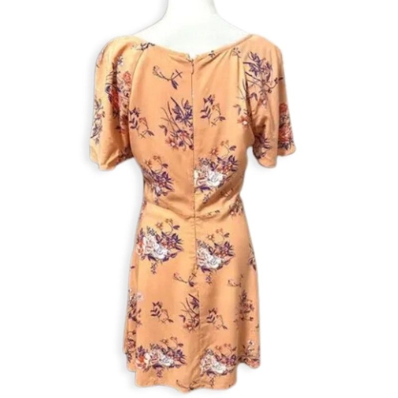Other Abound Skater Dress Floral Zip Short Sleeve Multi XS NWT Size XS / US 0-2 / IT 36-38 - 5 Thumbnail
