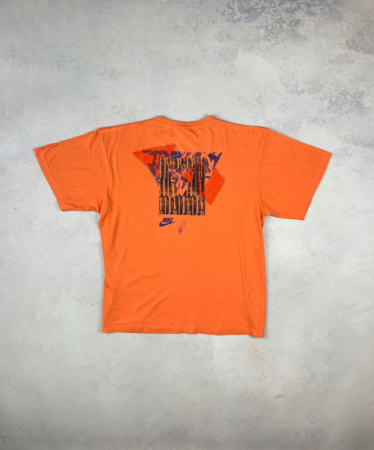 Nike Orange T-Shirt Nike Vintage Streetwear Sk8 Boxy Fit Y2K Rap Size US L / EU 52-54 / 3 - 1 Thumbnail