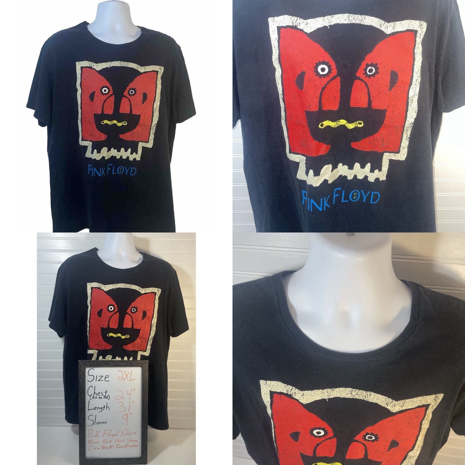 Vintage VINTAGE Pink Floyd The Division Bell Shirt Men 2XL Black Short Sleeve Crew Neck Size US XXL / EU 58 / 5 - 8 Thumbnail