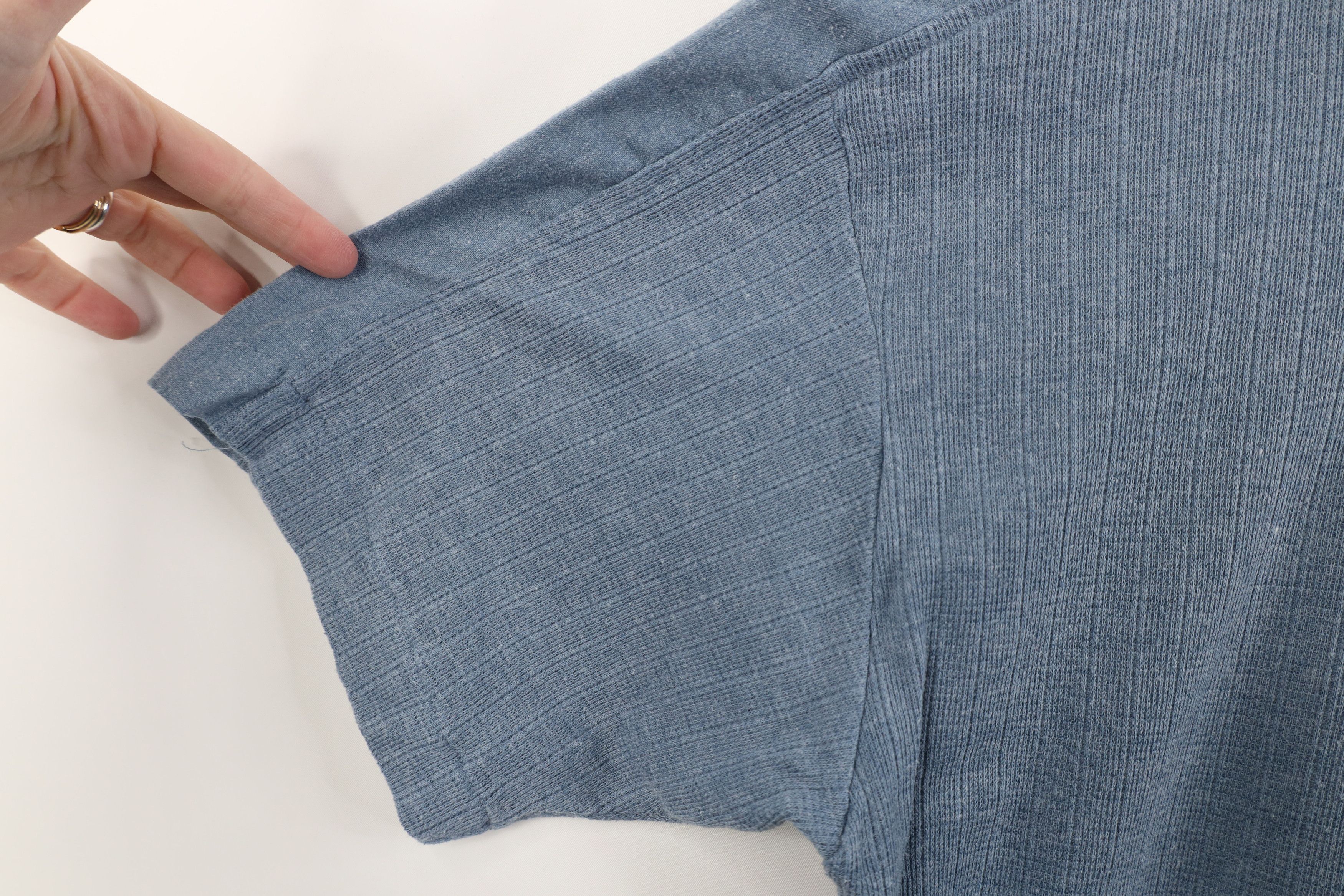 Vintage Vintage 90s Streetwear Chambray Pullover Polo Shirt Blue Size US M / EU 48-50 / 2 - 8 Thumbnail
