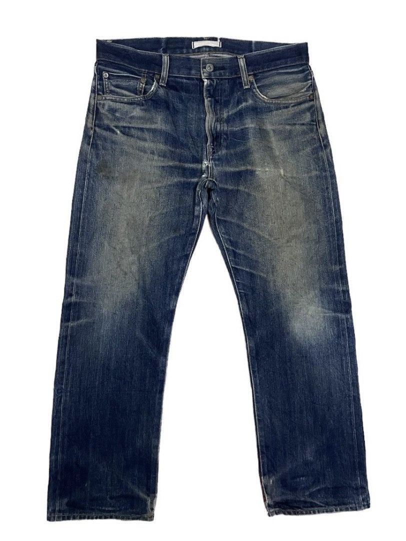 Kaihara Denim Uniqlo Kaihara Fabric Selvedge Indigo Washed Ripped Jeans Size US 32 / EU 48 - 1 Thumbnail