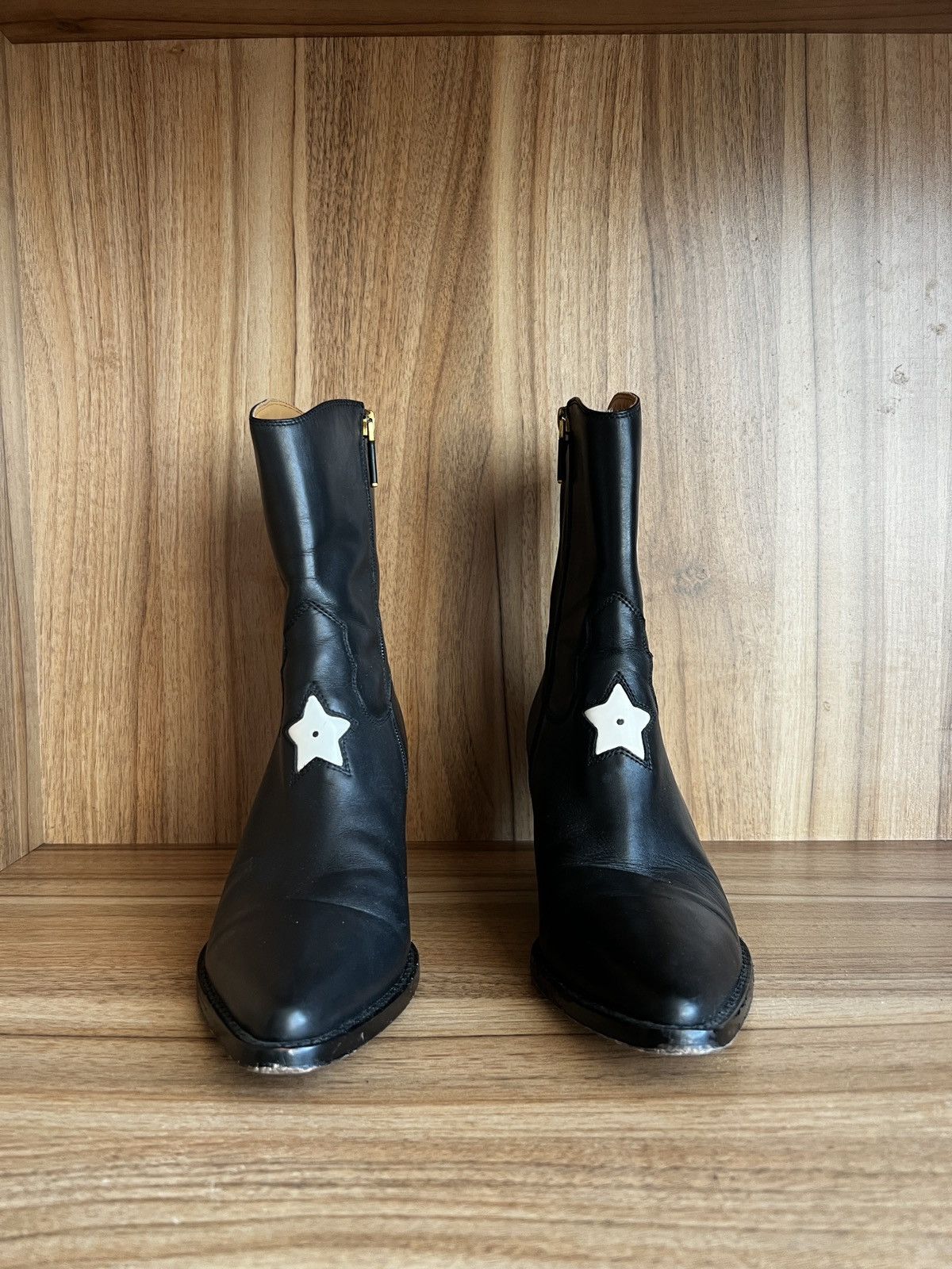 Christian Dior Monsieur 🔥🔥 Christian Dior Black Leather Cowboy Boots Size US 7 / IT 37 - 3 Thumbnail