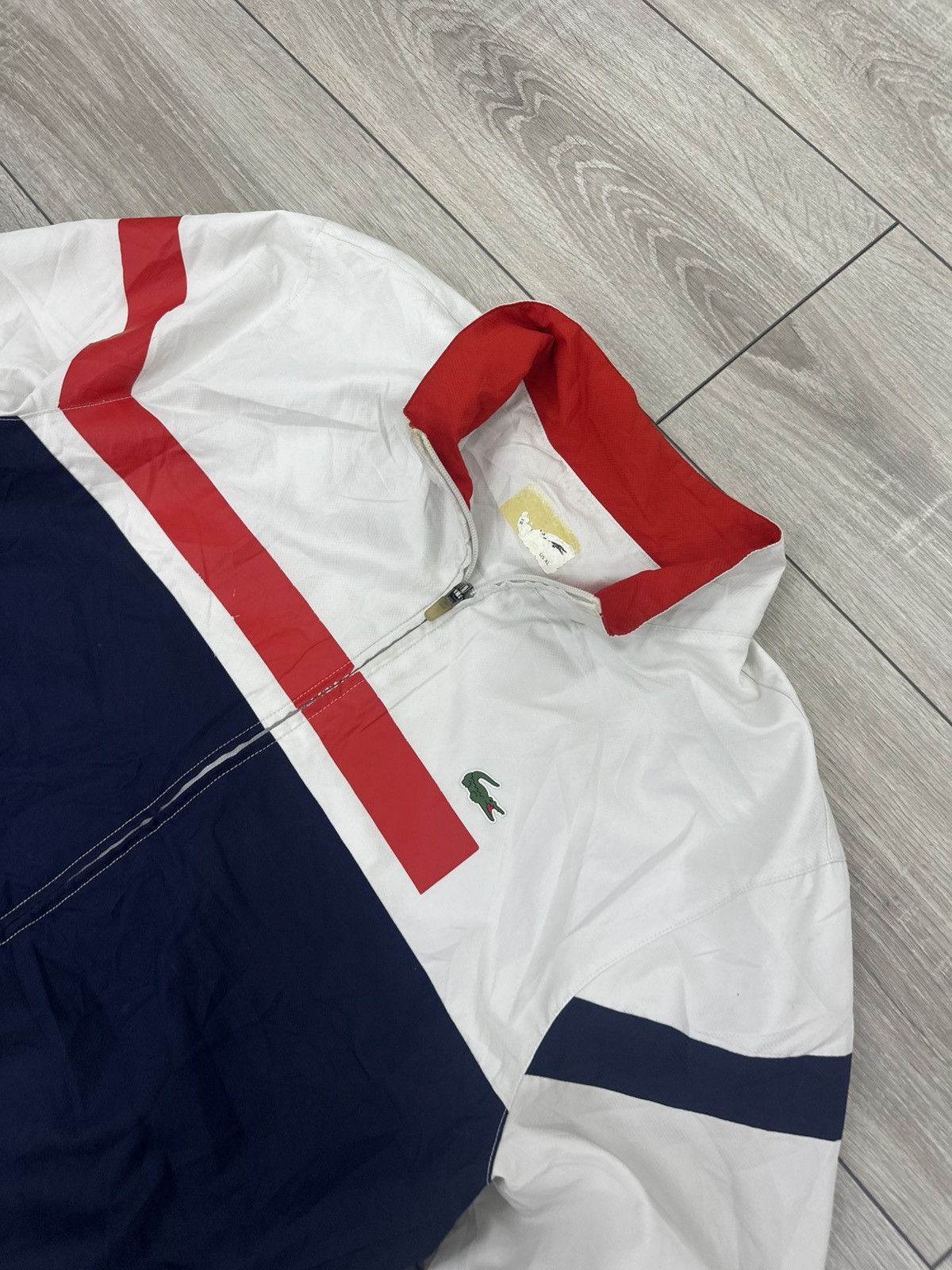 Lacoste Lacoste White Vintage Nylon Track Jacket Drill Y2K Size US XL / EU 56 / 4 - 5 Thumbnail