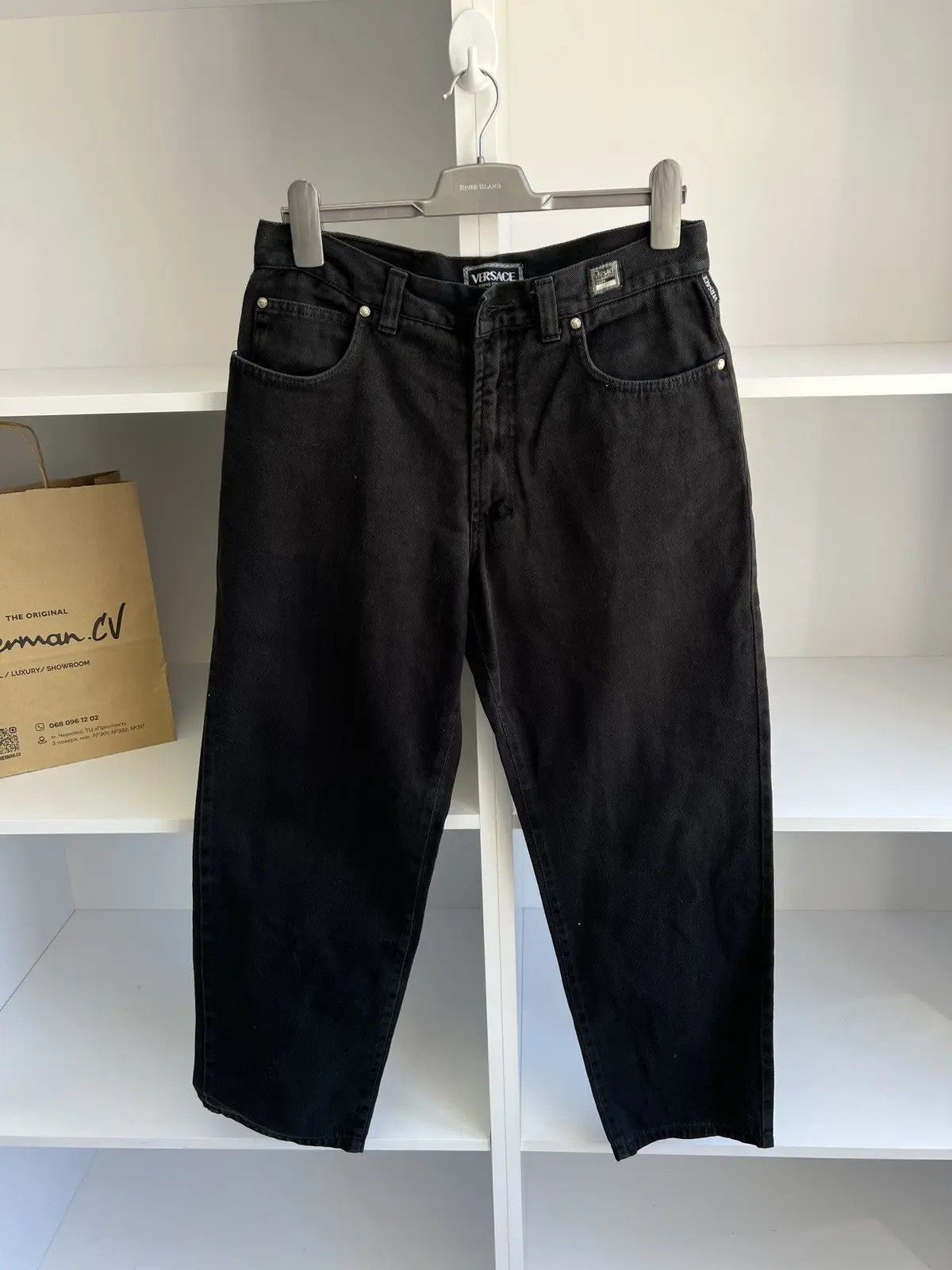 Versace × Versace Jeans Couture × Vintage Vintage Versace Jeans Couture black pants Size US 36 / EU 52 - 6 Thumbnail