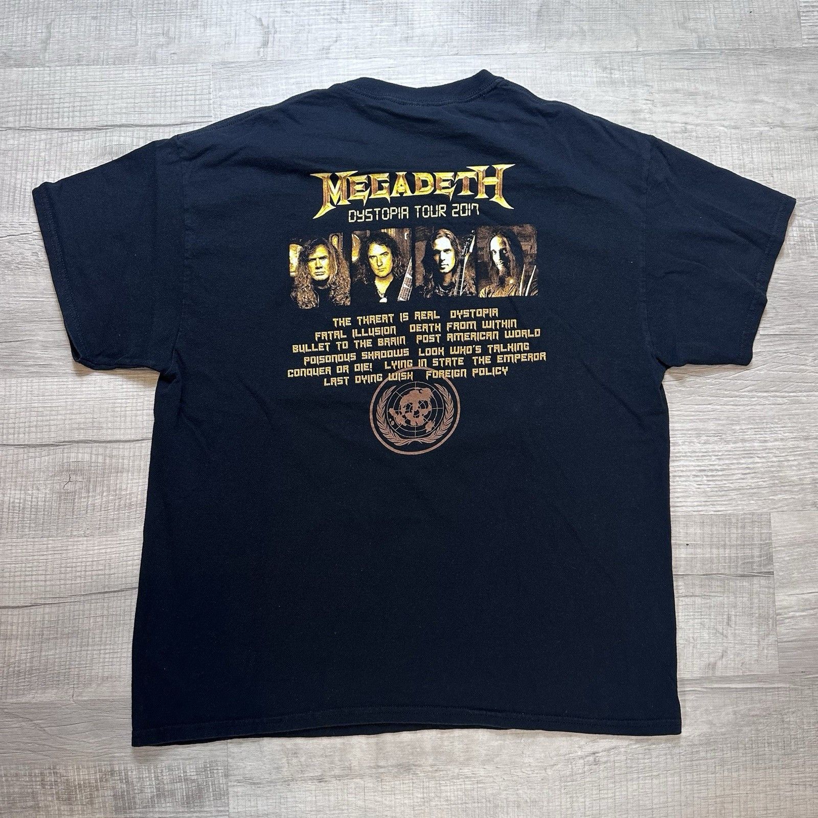 Band Tees Megadeth Dystopia World Tour 2017 Tee Mens XL Band Tee Size US XL / EU 56 / 4 - 8 Thumbnail