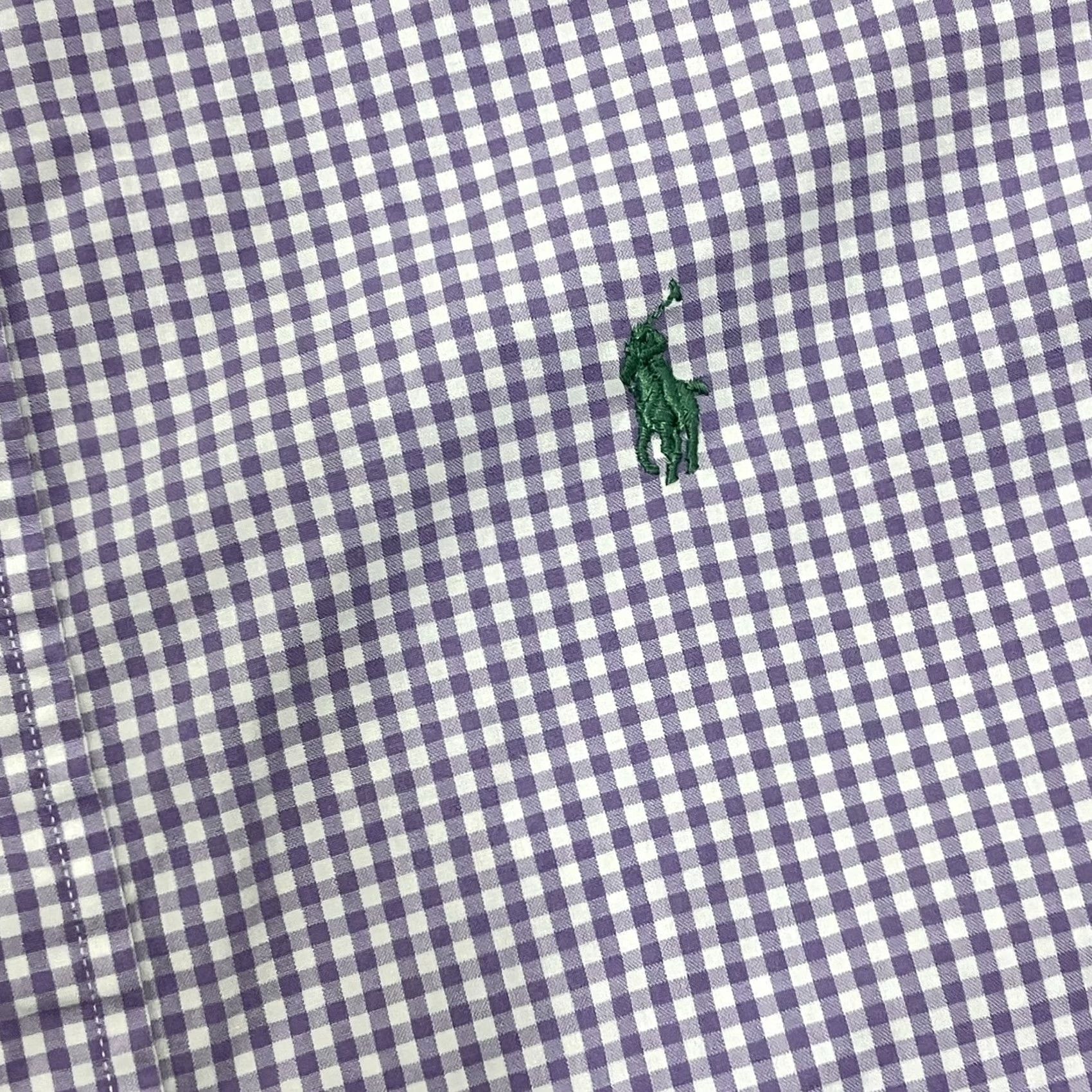 Ralph Lauren Ralph Lauren Shirt Mens Medium Purple Check Cotton Short Sleeve Button Down Size US M / EU 48-50 / 2 - 2 Thumbnail