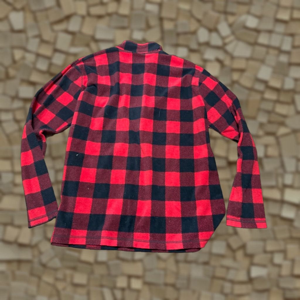Vintage Rugged Wear Sweater Men XL Black Red Buffalo Plaid 1/4 Zipper Pullover Size US XL / EU 56 / 4 - 1 Thumbnail
