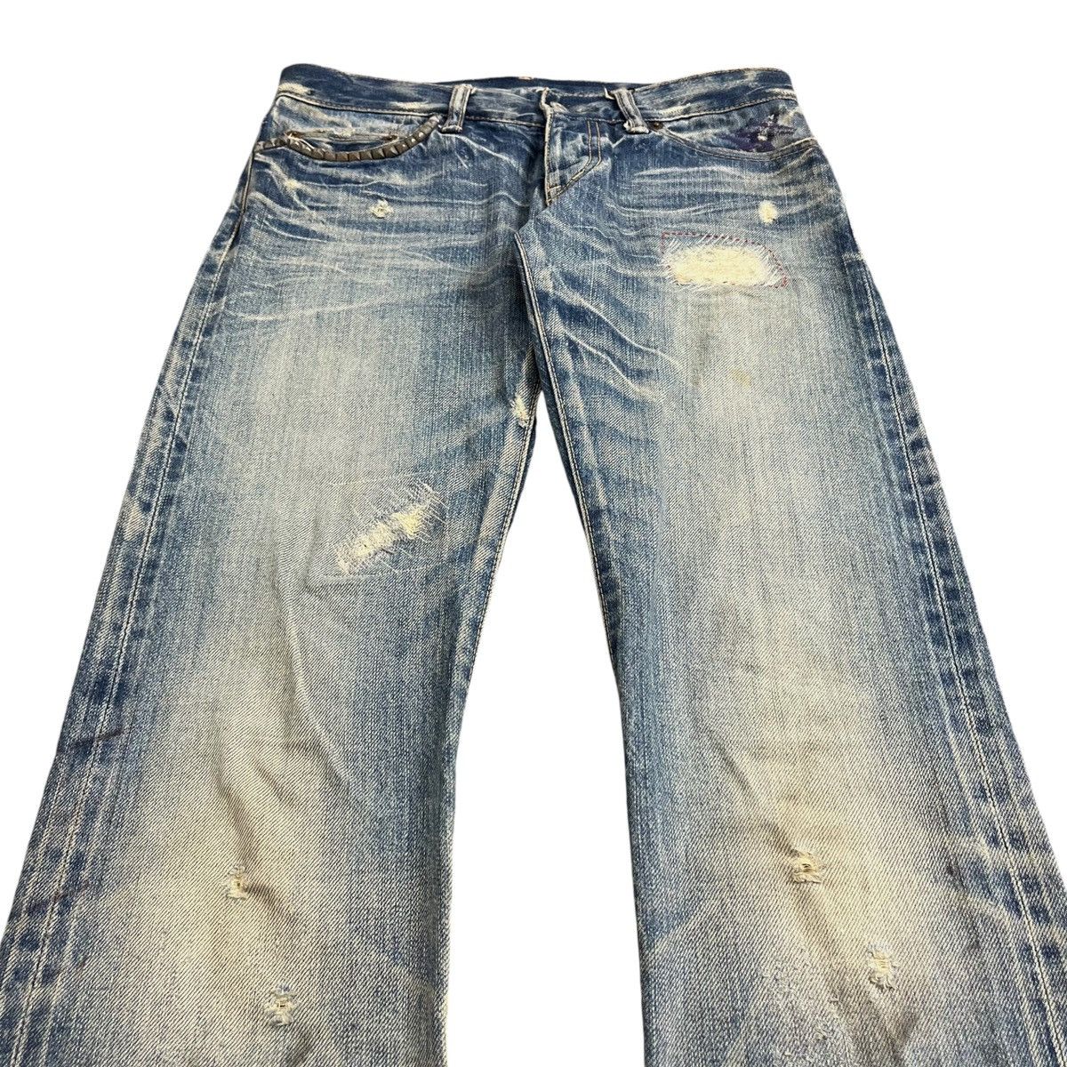 Hysteric Glamour Selvedge Hysteric Glamour Studded Distressed Denim Pants Size US 28 / EU 44 - 3 Thumbnail