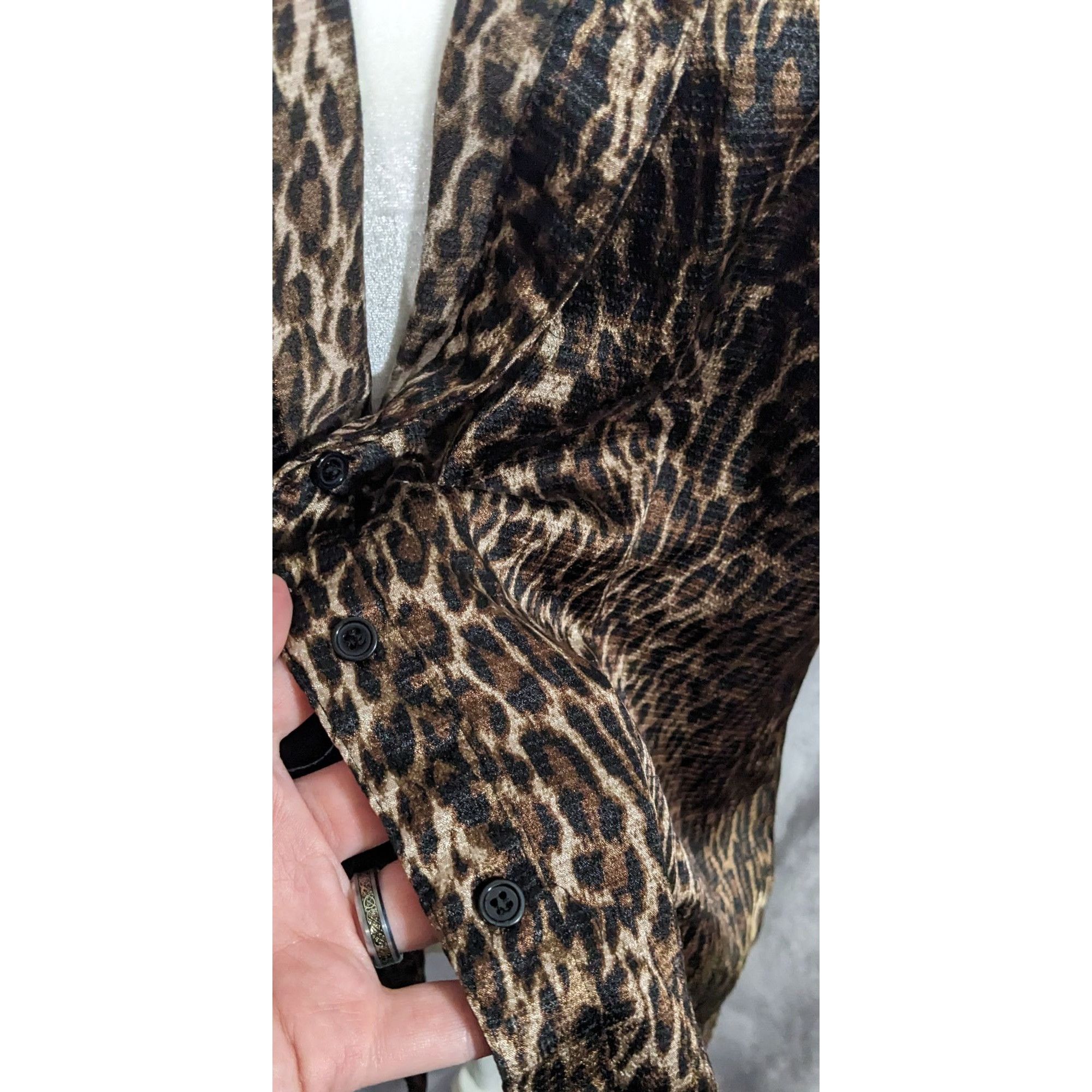 Apt. 9 Apt 9 Brown And Black Leopard Print Blouse Size XL / US 12-14 / IT 48-50 - 7 Thumbnail